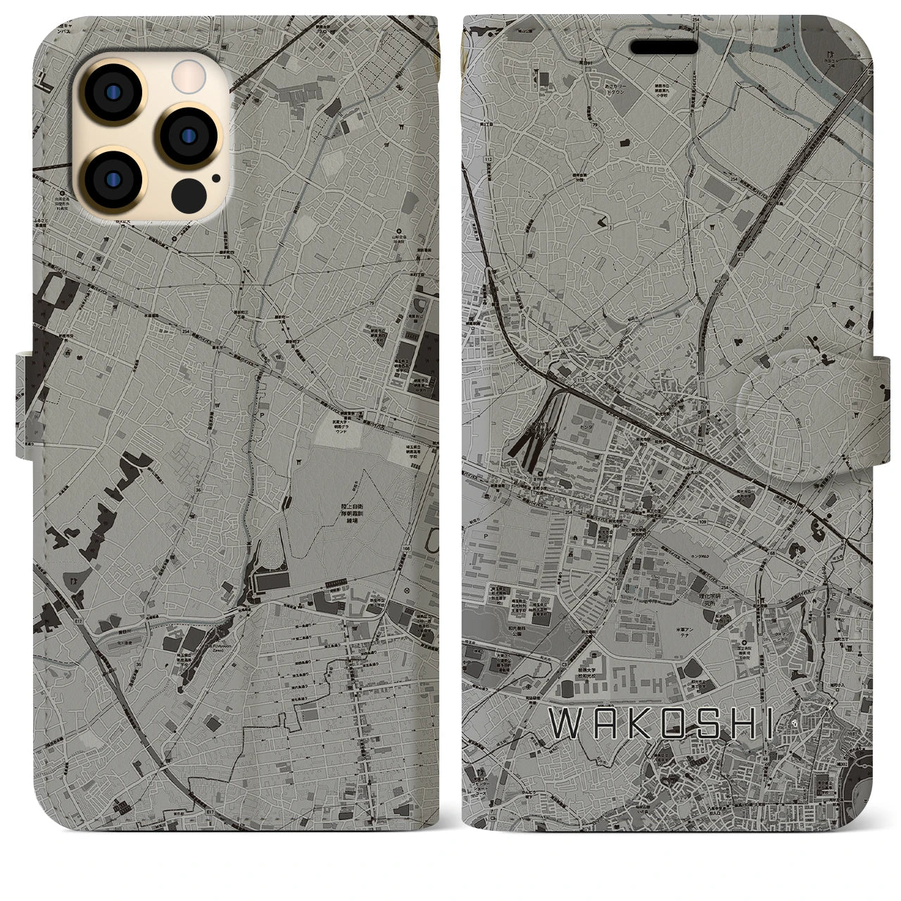 【和光市(埼玉県)】地図柄iPhoneケース(手帳タイプ)