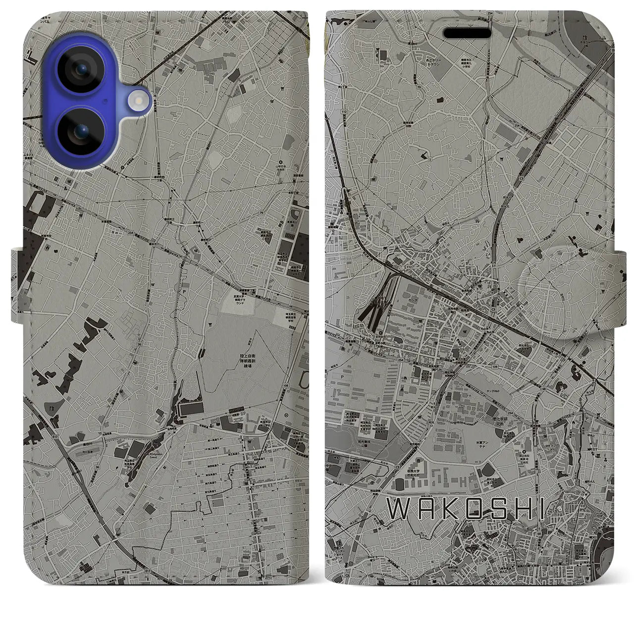 【和光市(埼玉県)】地図柄iPhoneケース(手帳タイプ)