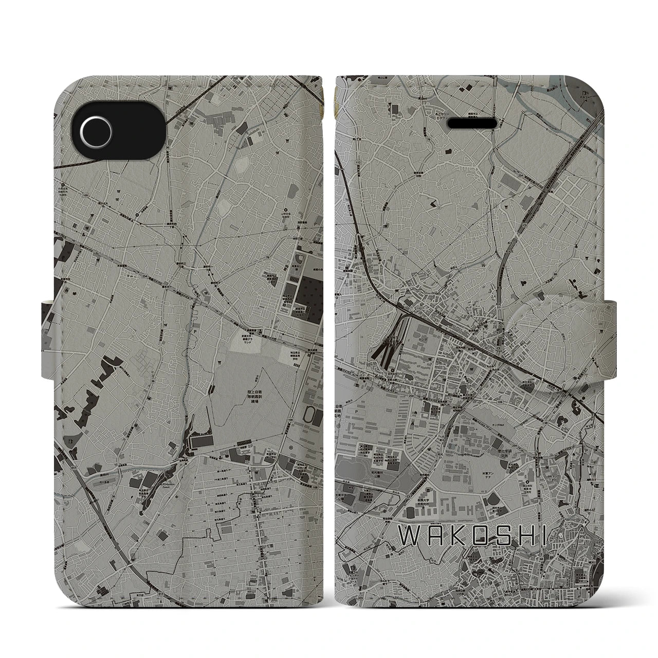 【和光市(埼玉県)】地図柄iPhoneケース(手帳タイプ)