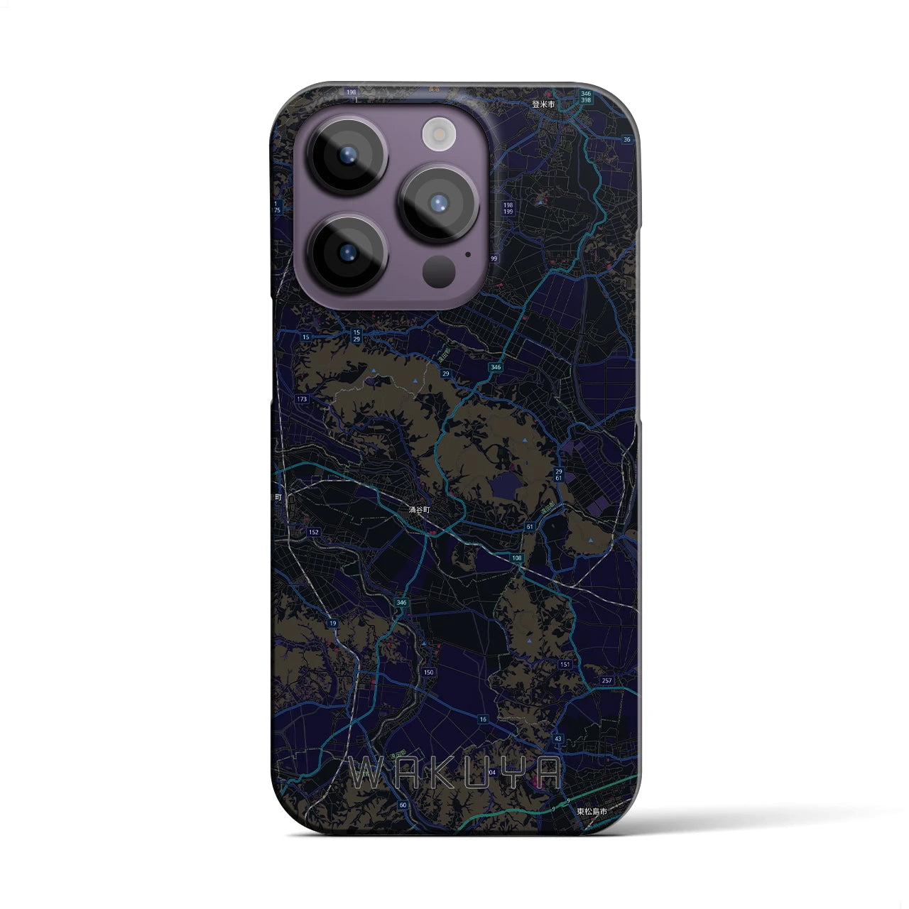 【涌谷(宮城県)】地図柄iPhoneケース(バックカバータイプ)