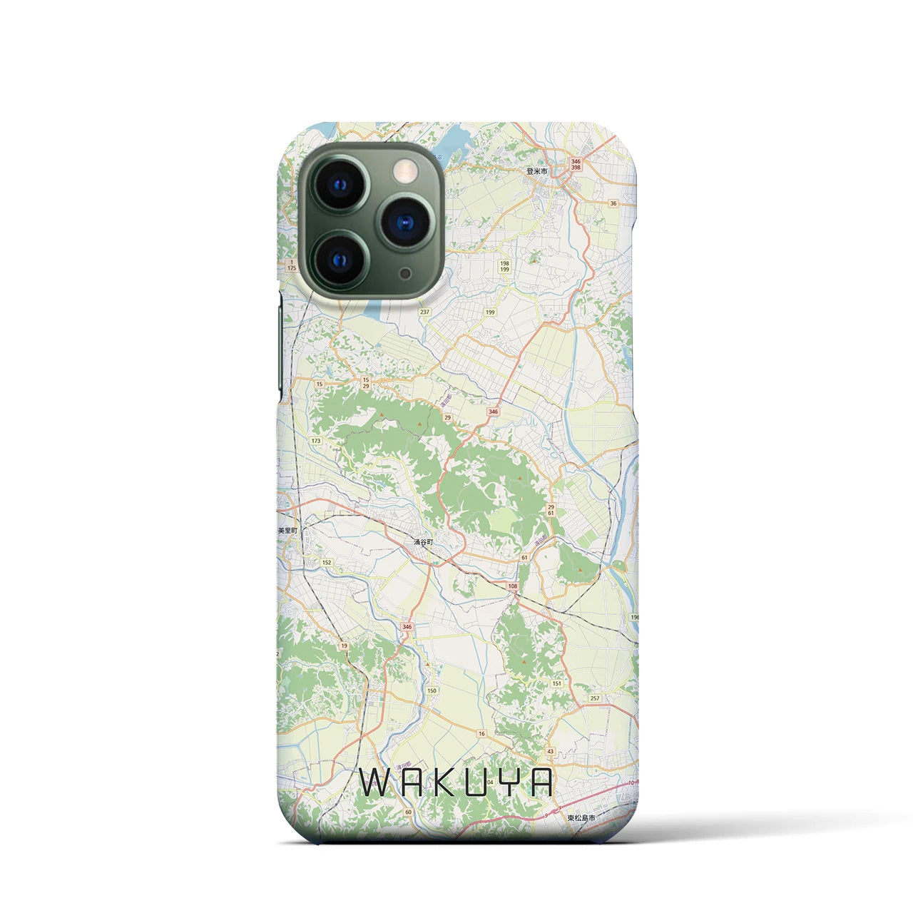 【涌谷(宮城県)】地図柄iPhoneケース(バックカバータイプ)