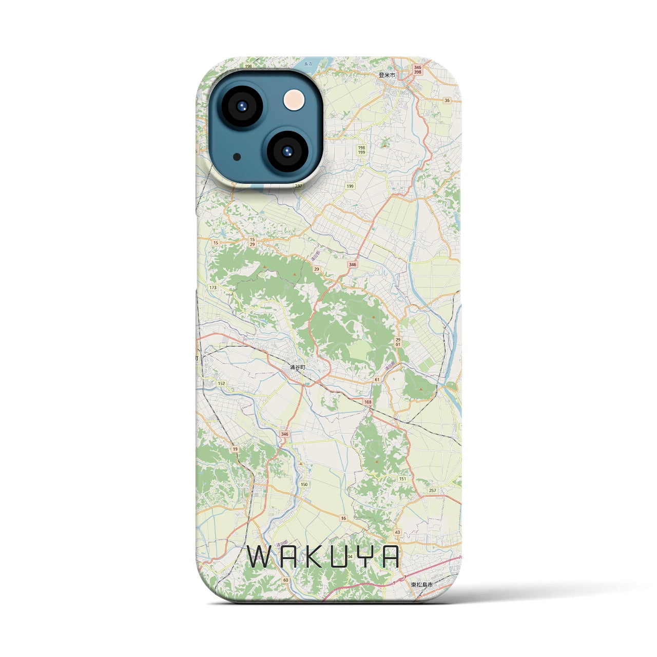 【涌谷(宮城県)】地図柄iPhoneケース(バックカバータイプ)