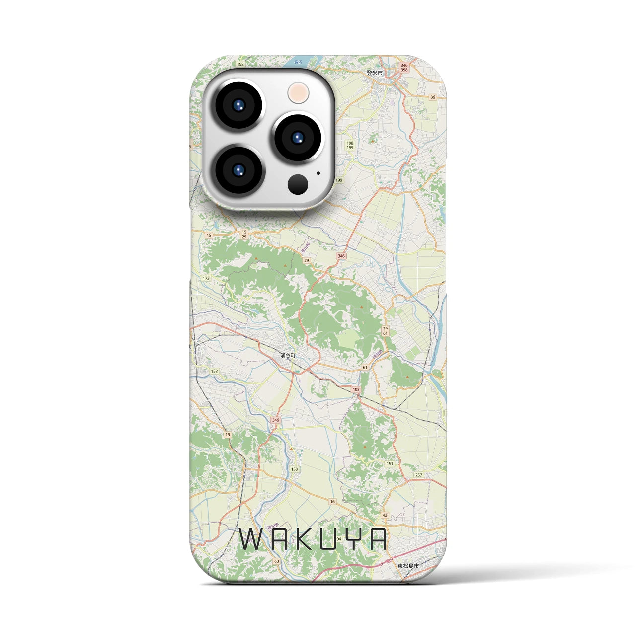 【涌谷(宮城県)】地図柄iPhoneケース(バックカバータイプ)