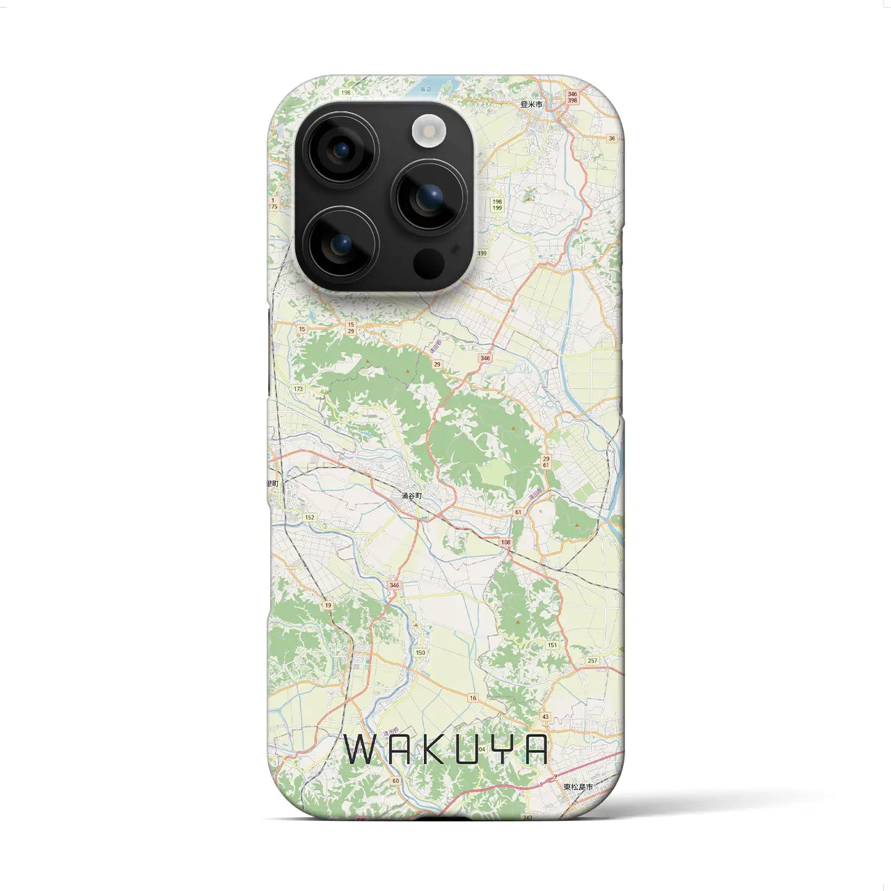 【涌谷(宮城県)】地図柄iPhoneケース(バックカバータイプ)