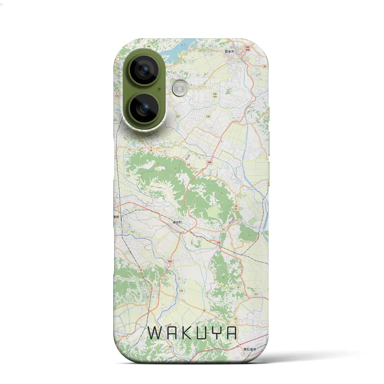 【涌谷(宮城県)】地図柄iPhoneケース(バックカバータイプ)