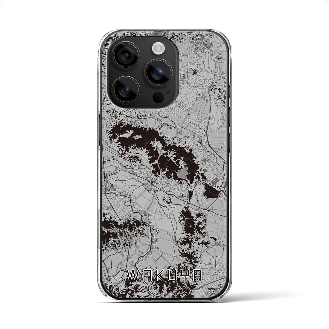 【涌谷(宮城県)】地図柄iPhoneケース(クリアタイプ)