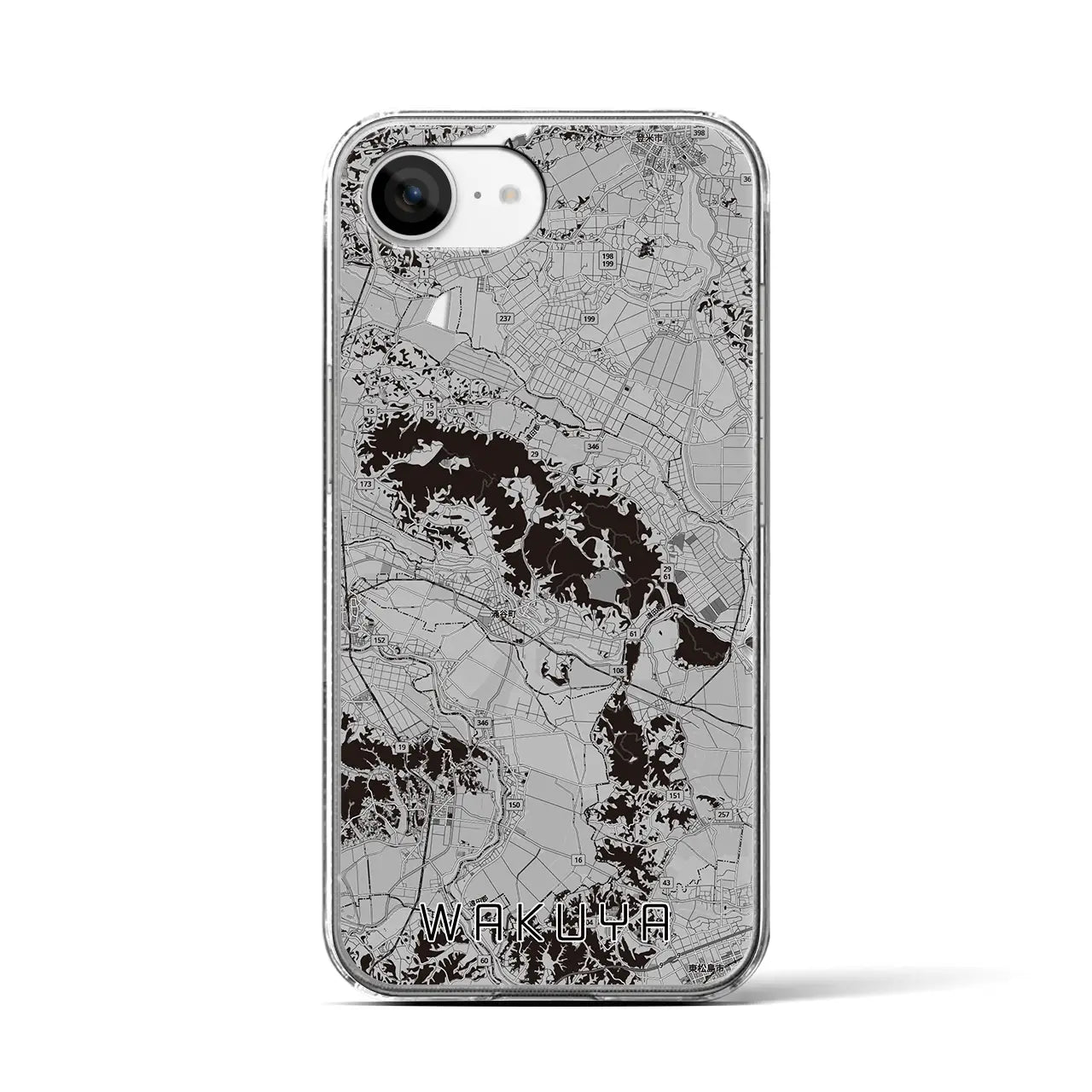 【涌谷(宮城県)】地図柄iPhoneケース(クリアタイプ)