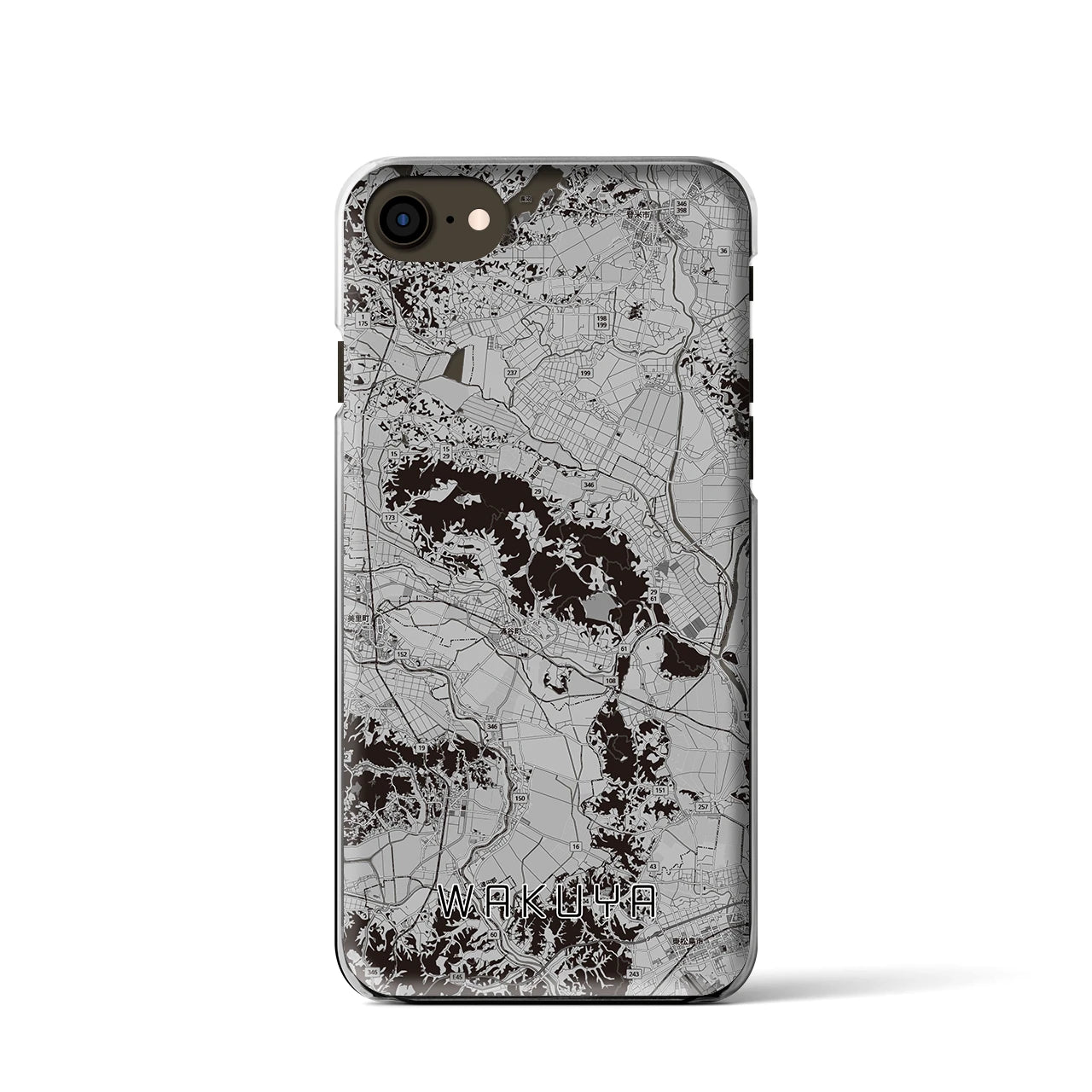 【涌谷(宮城県)】地図柄iPhoneケース(クリアタイプ)