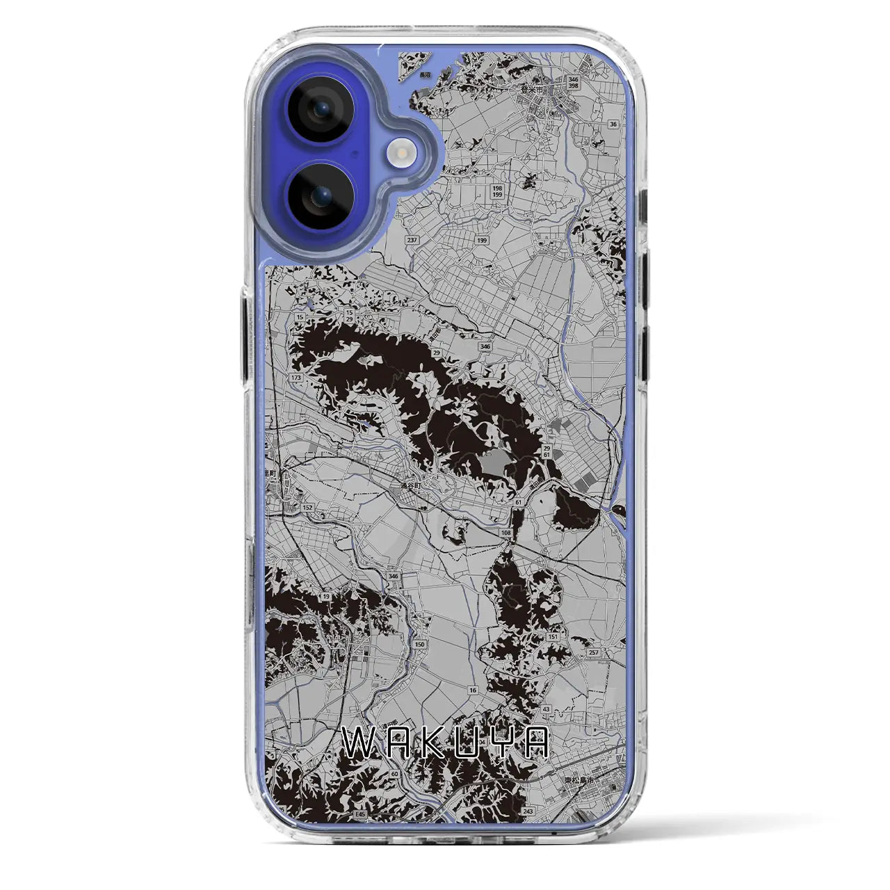 【涌谷(宮城県)】地図柄iPhoneケース(MagSafeタイプ)