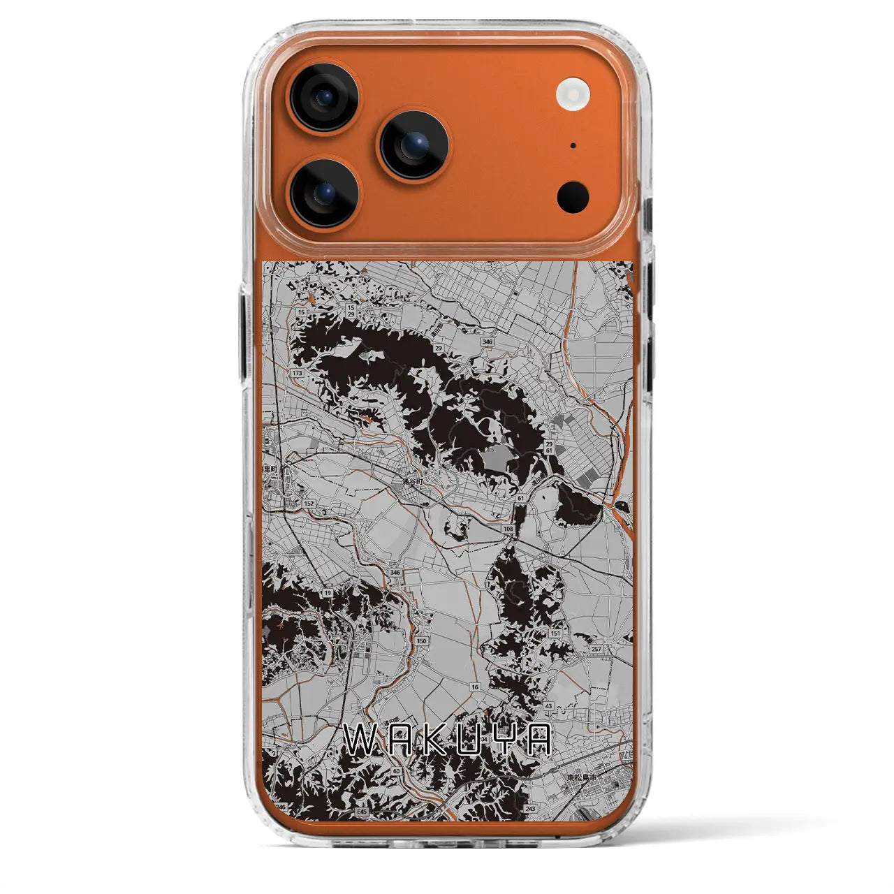 【涌谷(宮城県)】地図柄iPhoneケース(MagSafeタイプ)