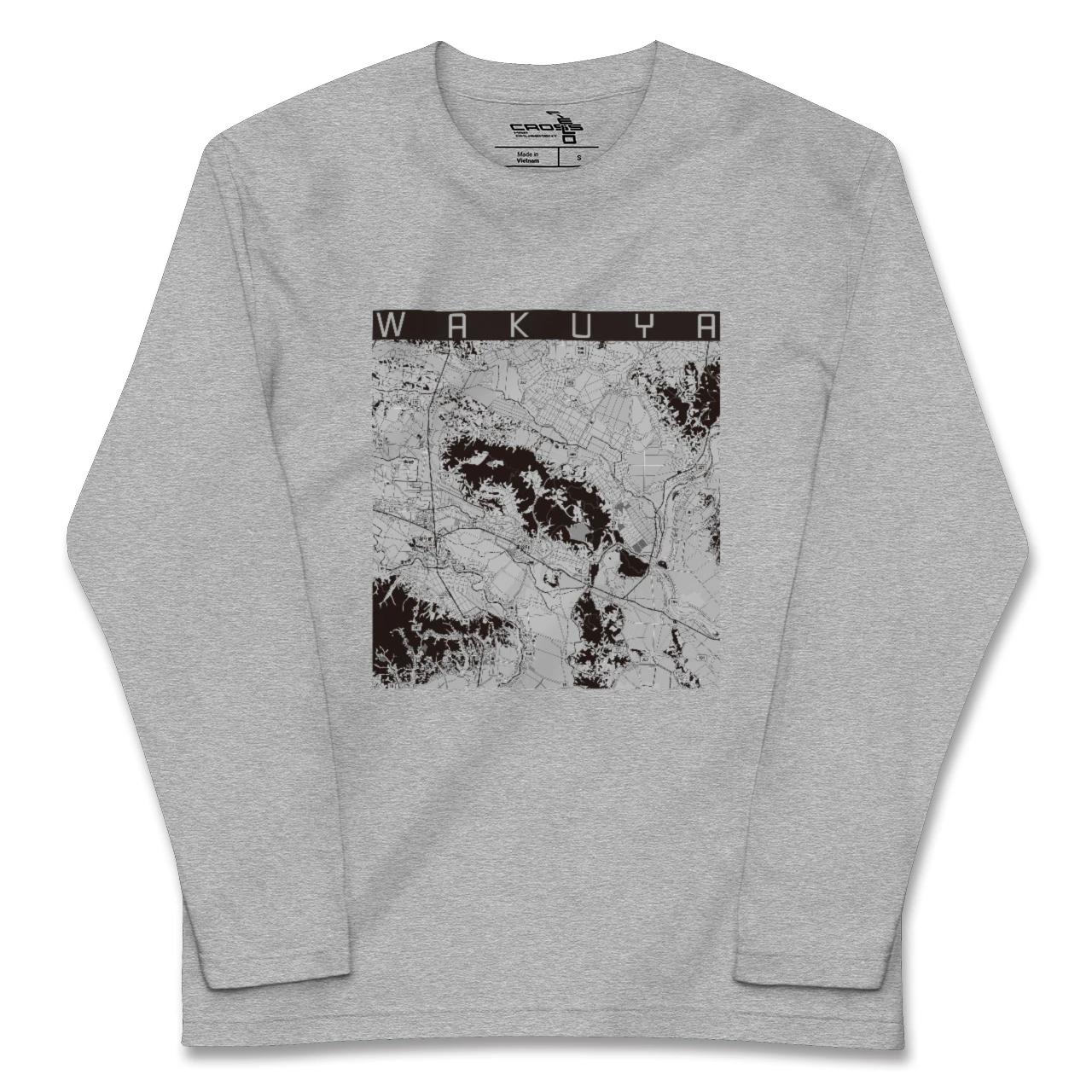 【涌谷(宮城県)】地図柄ロングスリーブTシャツ