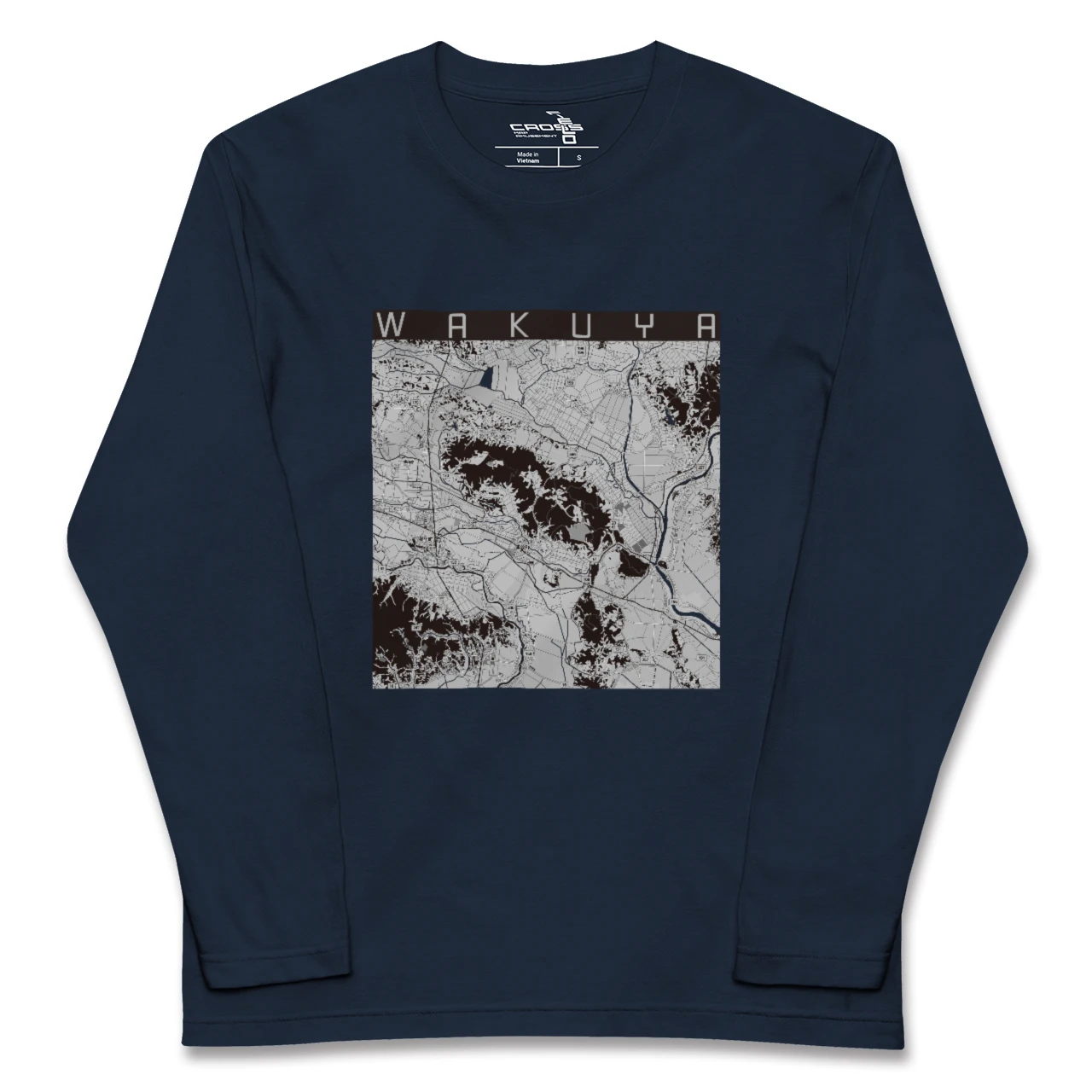 【涌谷(宮城県)】地図柄ロングスリーブTシャツ