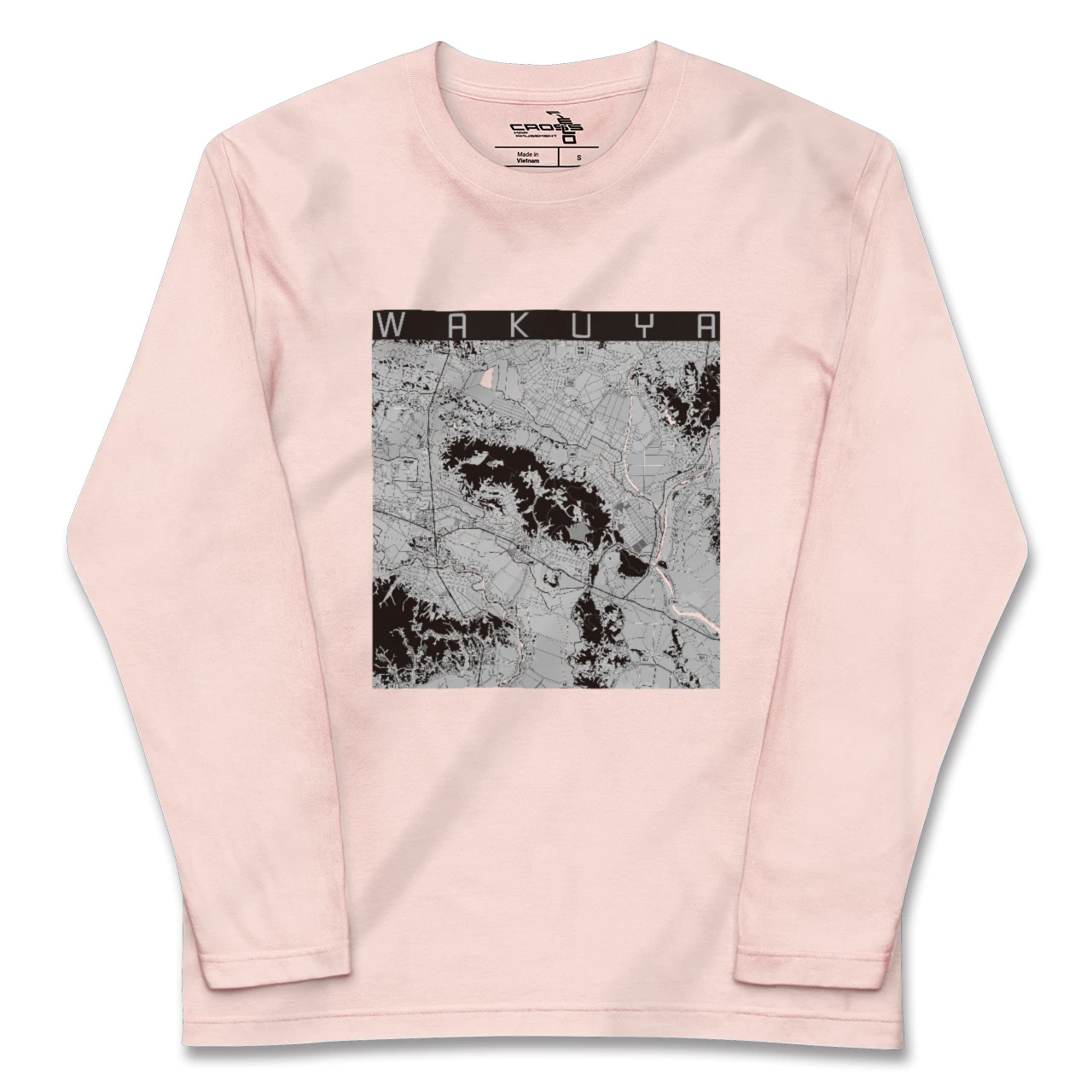 【涌谷(宮城県)】地図柄ロングスリーブTシャツ