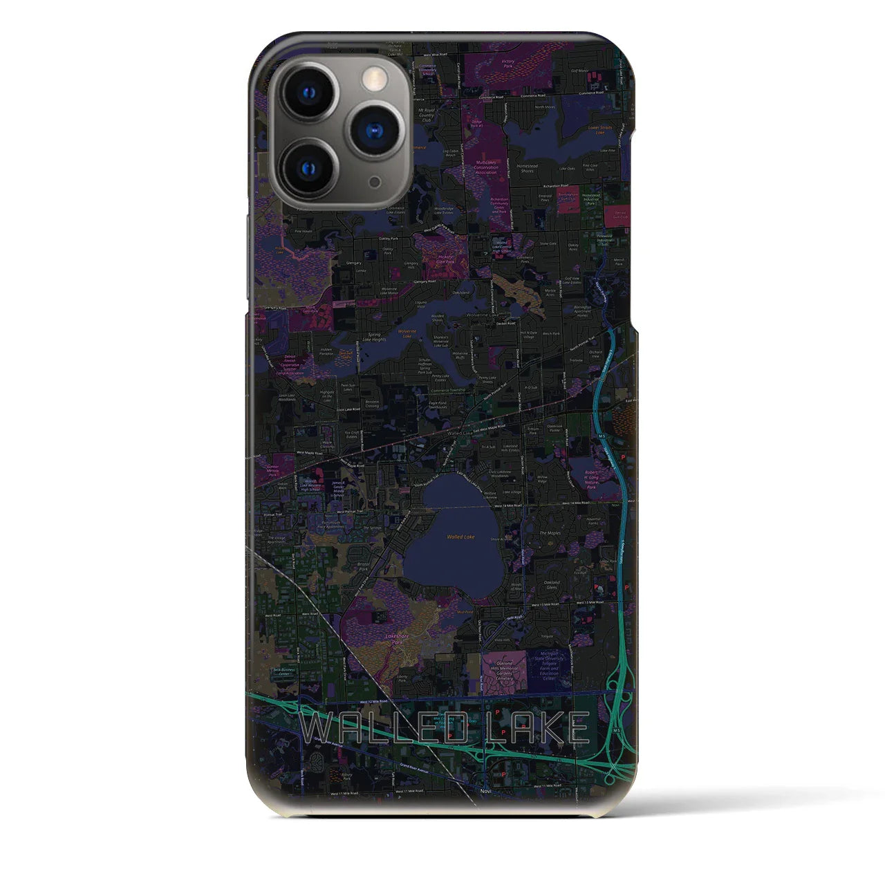 【ウォールドレイク(アメリカ)】地図柄iPhoneケース(バックカバータイプ)