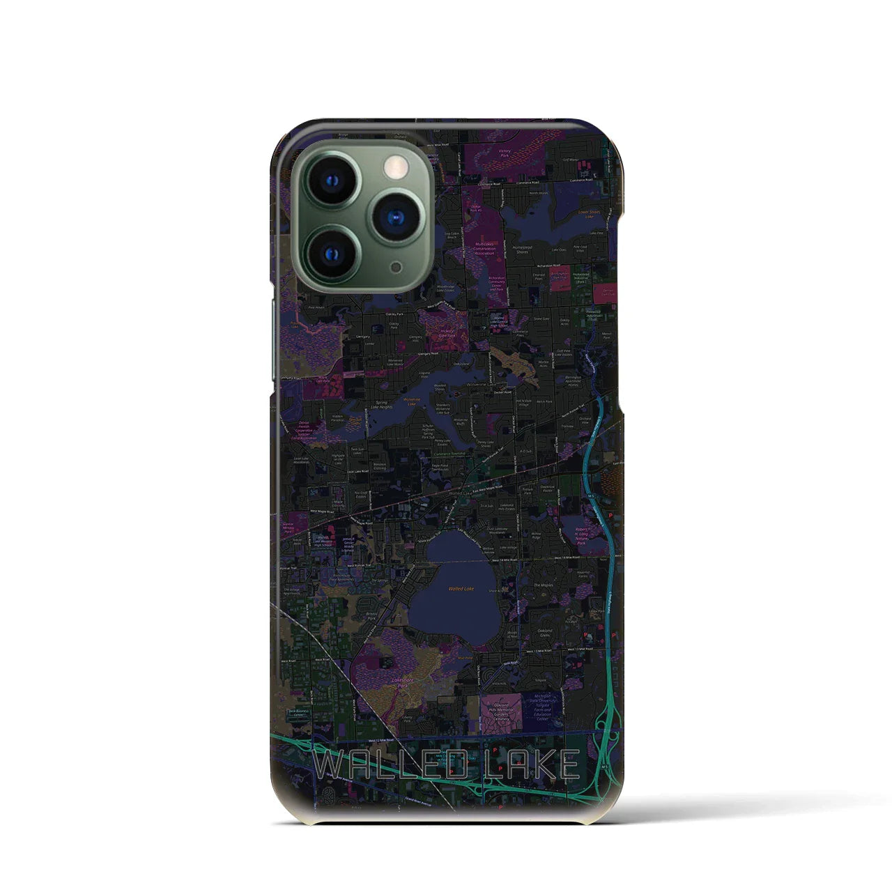 【ウォールドレイク(アメリカ)】地図柄iPhoneケース(バックカバータイプ)