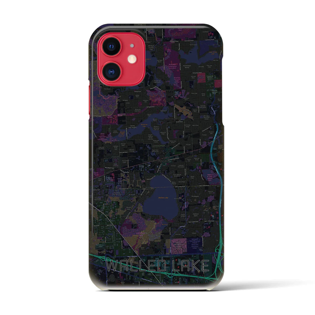 【ウォールドレイク(アメリカ)】地図柄iPhoneケース(バックカバータイプ)