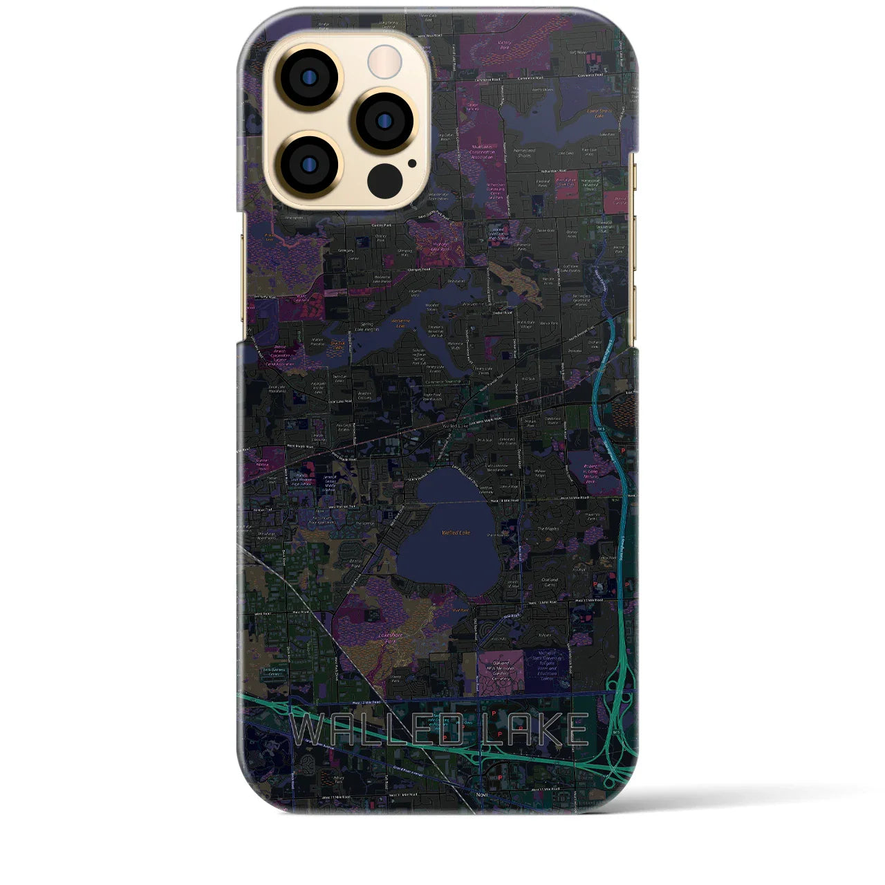 【ウォールドレイク(アメリカ)】地図柄iPhoneケース(バックカバータイプ)
