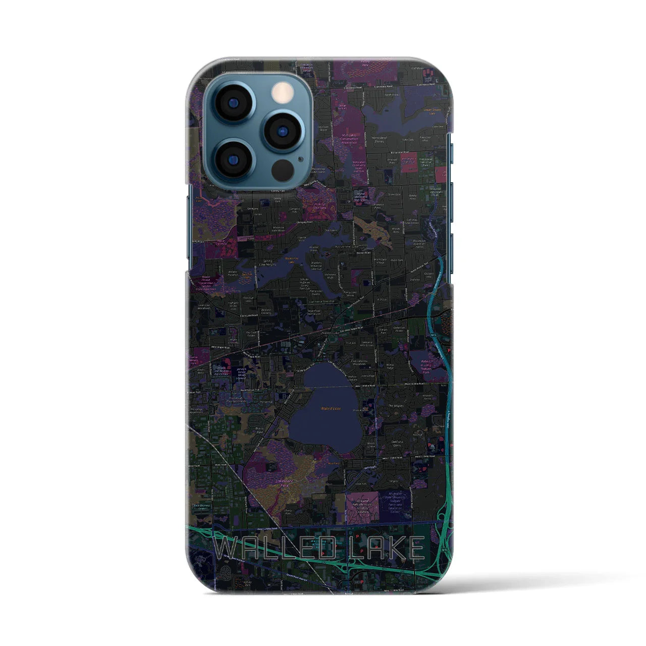 【ウォールドレイク(アメリカ)】地図柄iPhoneケース(バックカバータイプ)