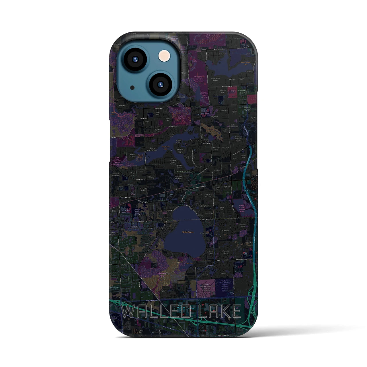 【ウォールドレイク(アメリカ)】地図柄iPhoneケース(バックカバータイプ)