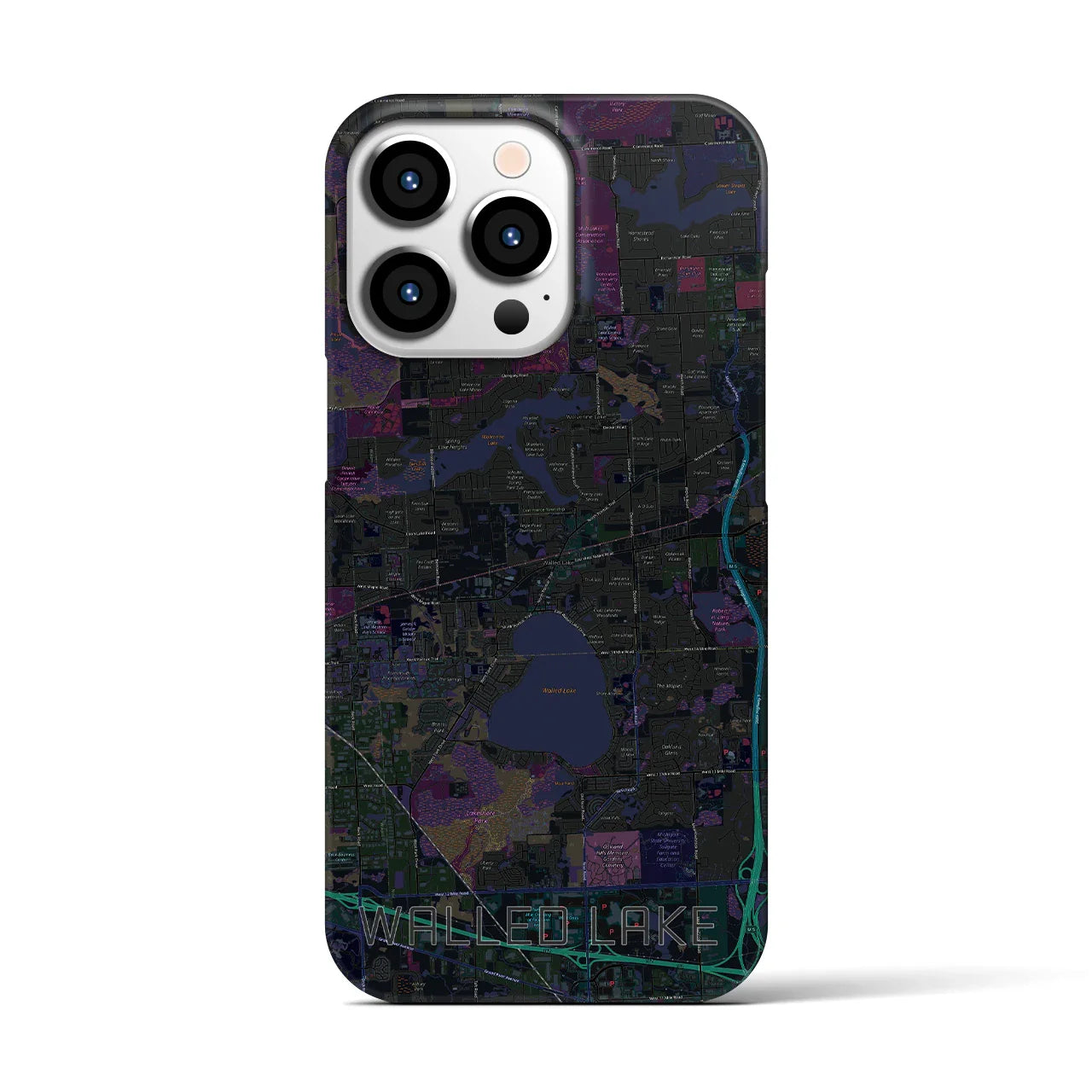 【ウォールドレイク(アメリカ)】地図柄iPhoneケース(バックカバータイプ)