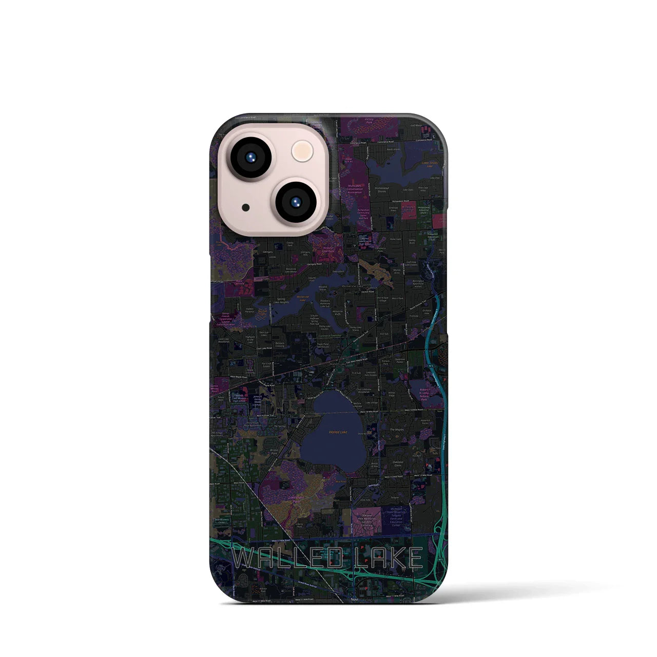 【ウォールドレイク(アメリカ)】地図柄iPhoneケース(バックカバータイプ)