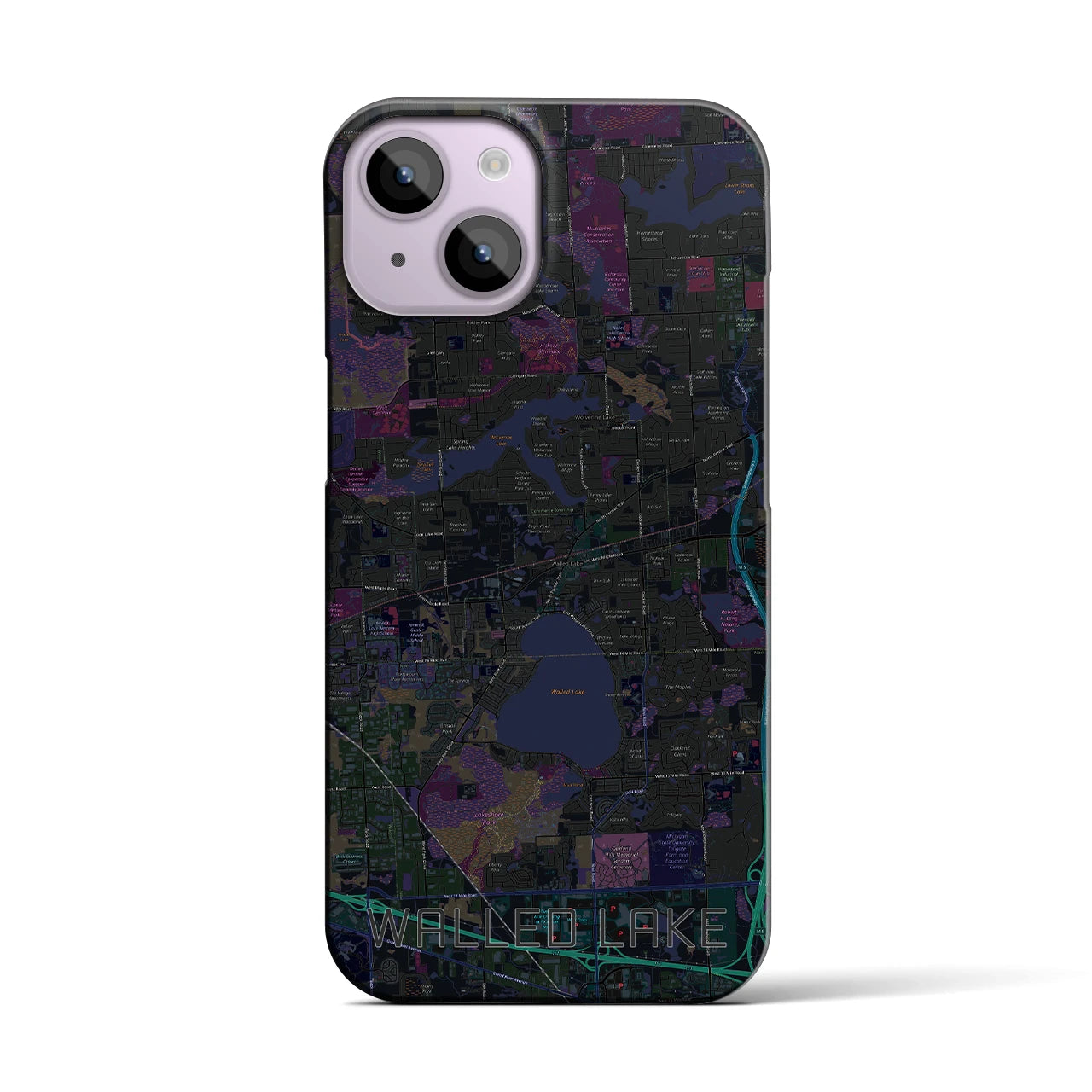 【ウォールドレイク(アメリカ)】地図柄iPhoneケース(バックカバータイプ)
