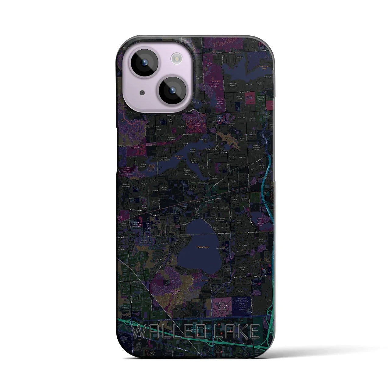 【ウォールドレイク(アメリカ)】地図柄iPhoneケース(バックカバータイプ)