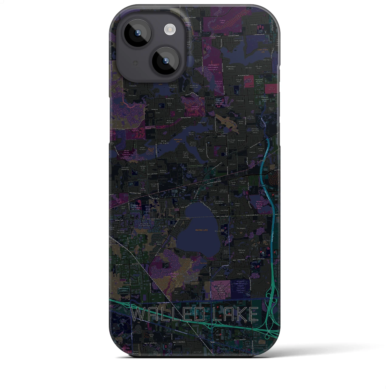 【ウォールドレイク(アメリカ)】地図柄iPhoneケース(バックカバータイプ)