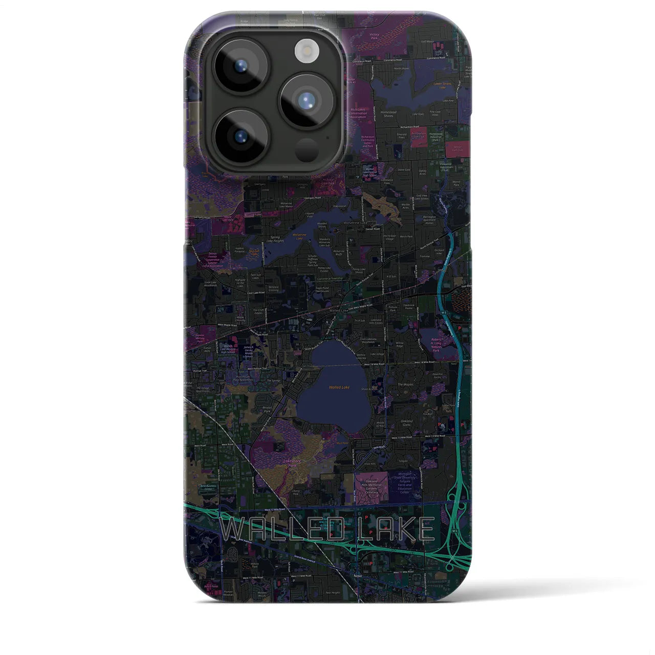 【ウォールドレイク(アメリカ)】地図柄iPhoneケース(バックカバータイプ)