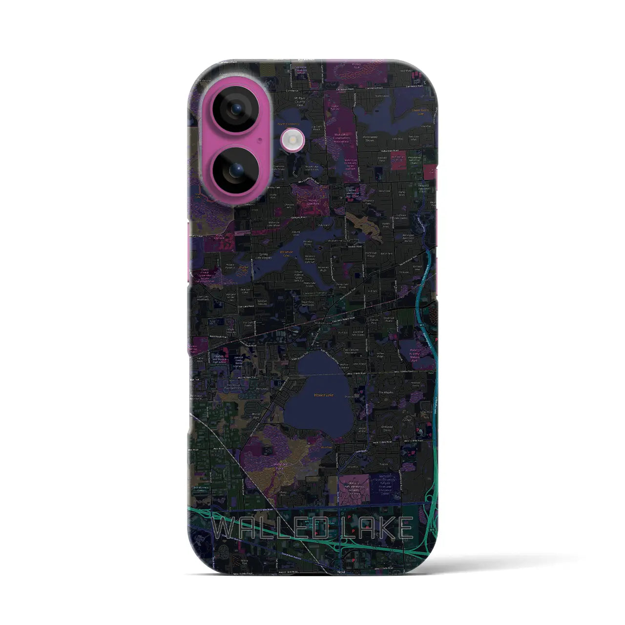 【ウォールドレイク(アメリカ)】地図柄iPhoneケース(バックカバータイプ)