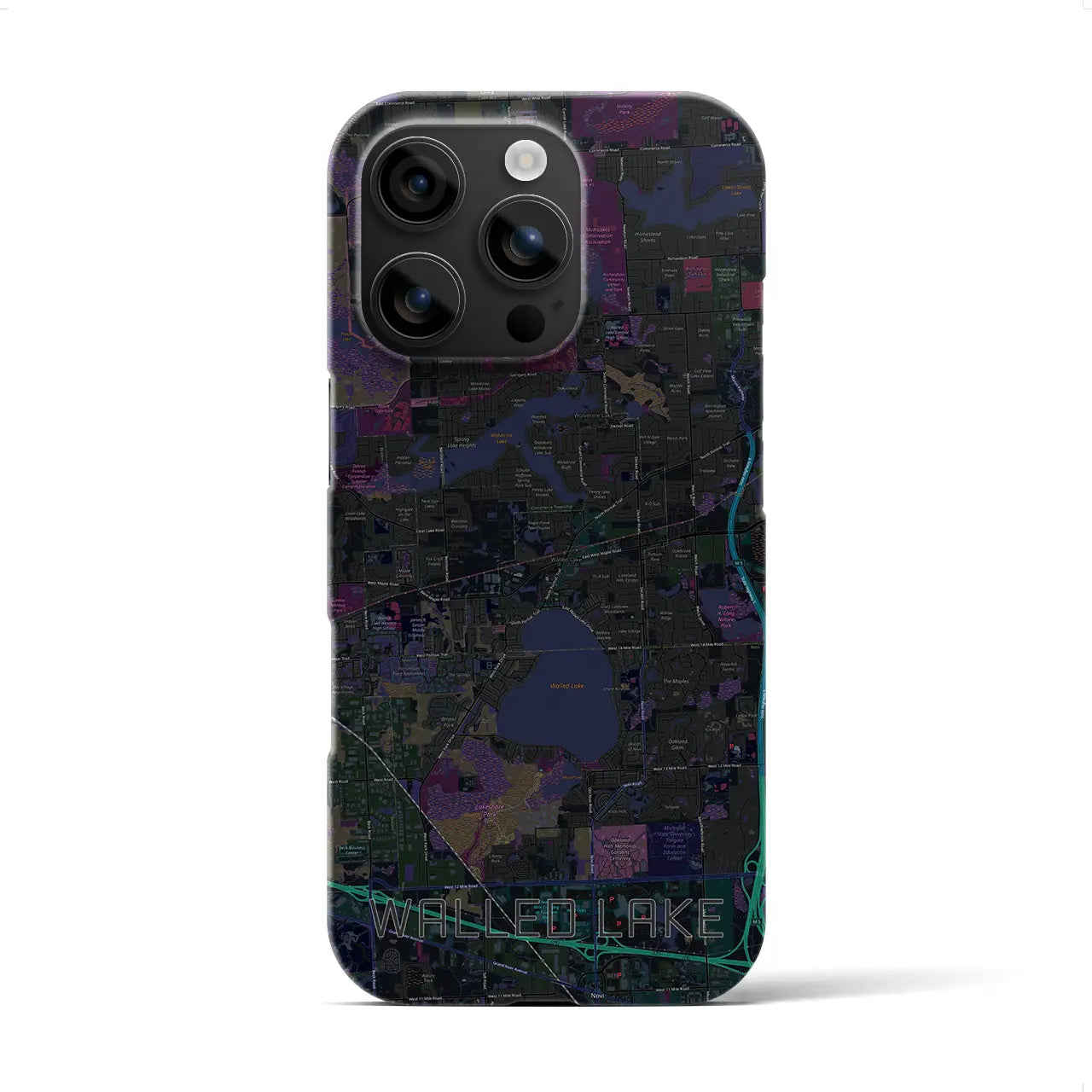 【ウォールドレイク(アメリカ)】地図柄iPhoneケース(バックカバータイプ)