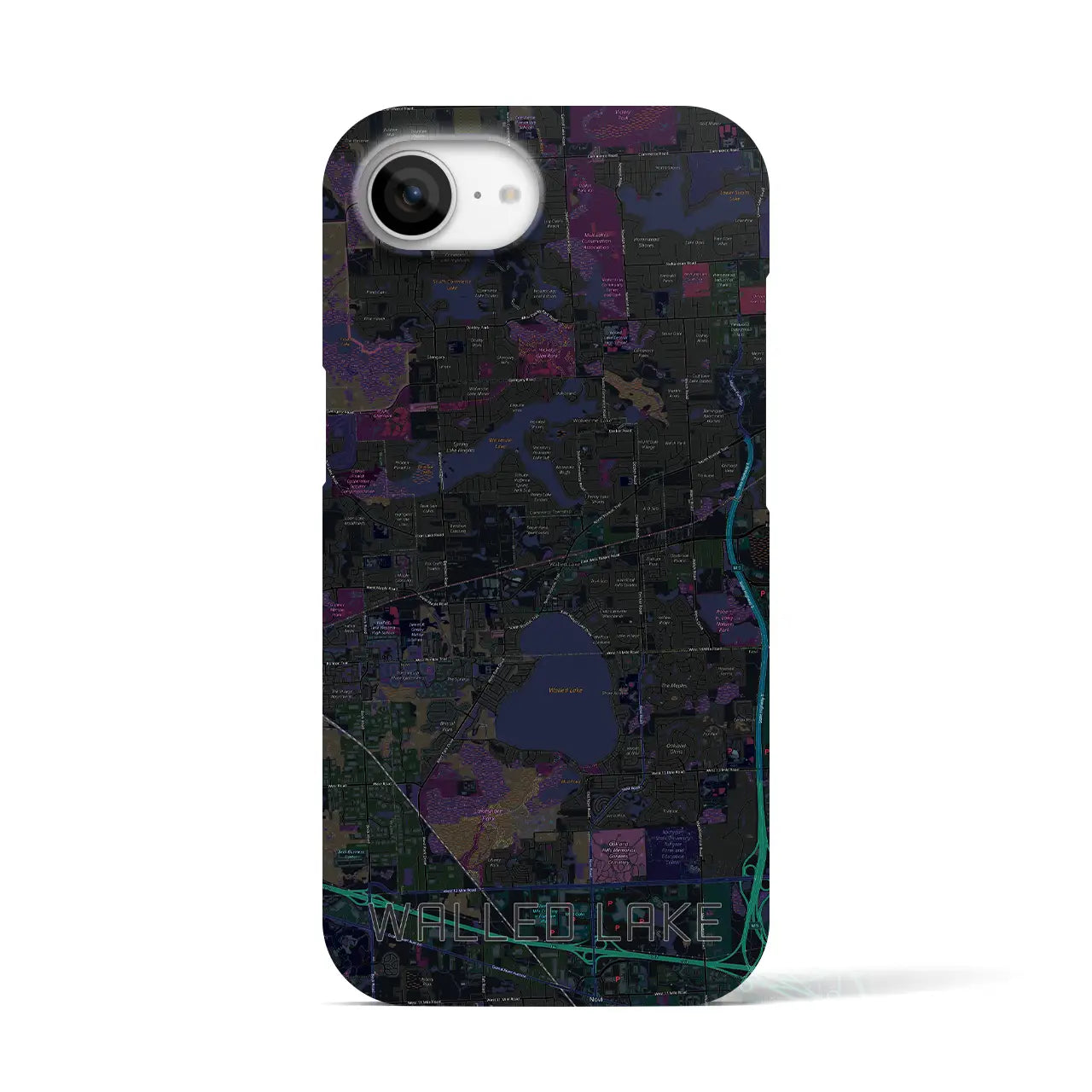 【ウォールドレイク(アメリカ)】地図柄iPhoneケース(バックカバータイプ)