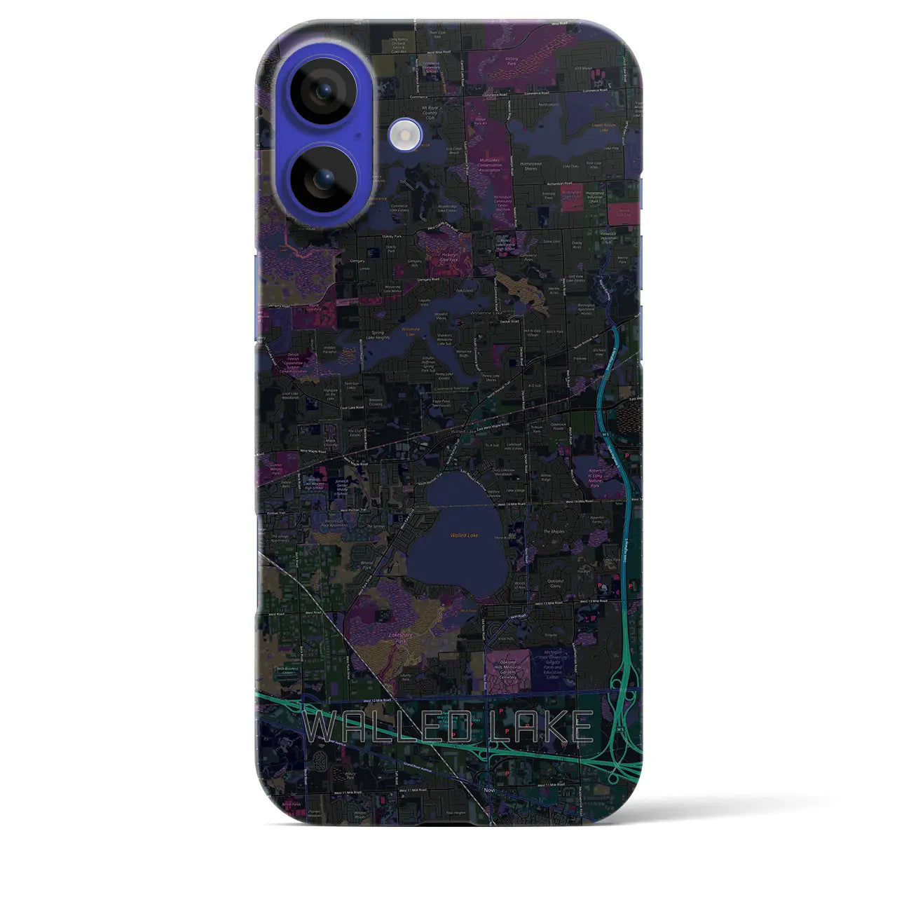 【ウォールドレイク(アメリカ)】地図柄iPhoneケース(バックカバータイプ)