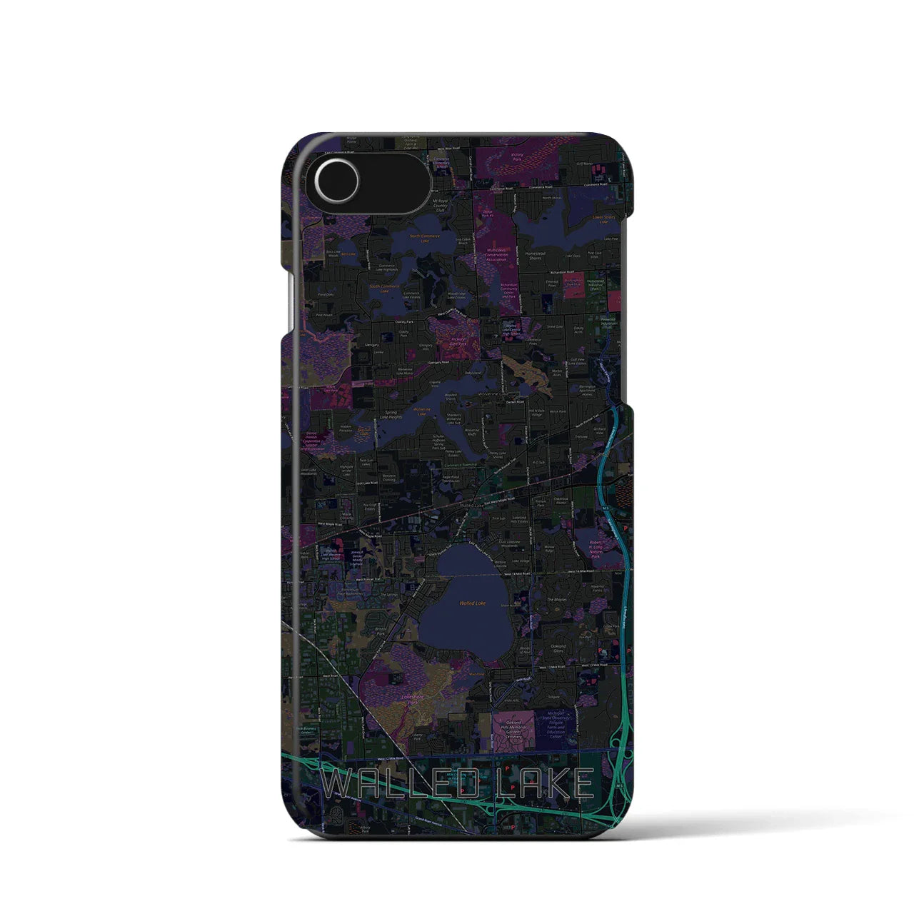 【ウォールドレイク(アメリカ)】地図柄iPhoneケース(バックカバータイプ)