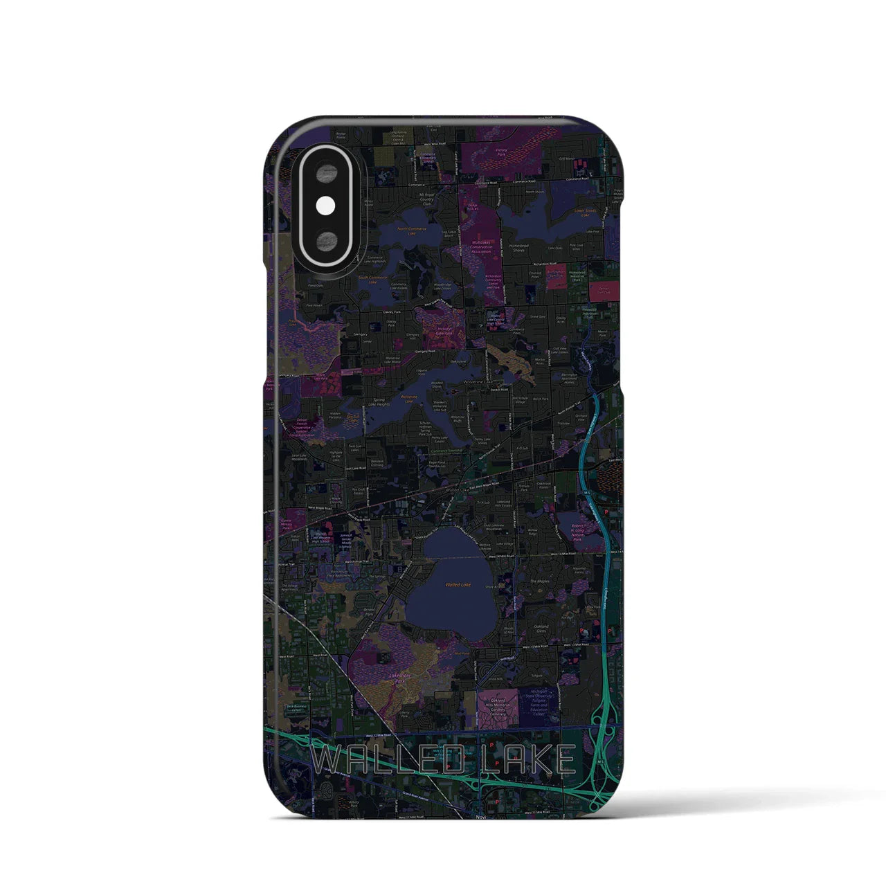 【ウォールドレイク(アメリカ)】地図柄iPhoneケース(バックカバータイプ)