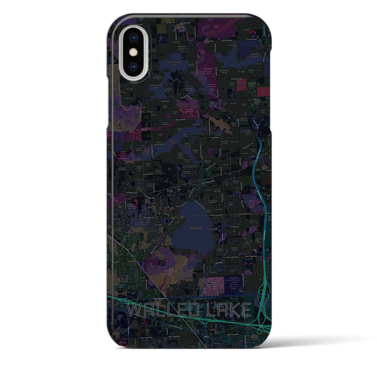 【ウォールドレイク(アメリカ)】地図柄iPhoneケース(バックカバータイプ)