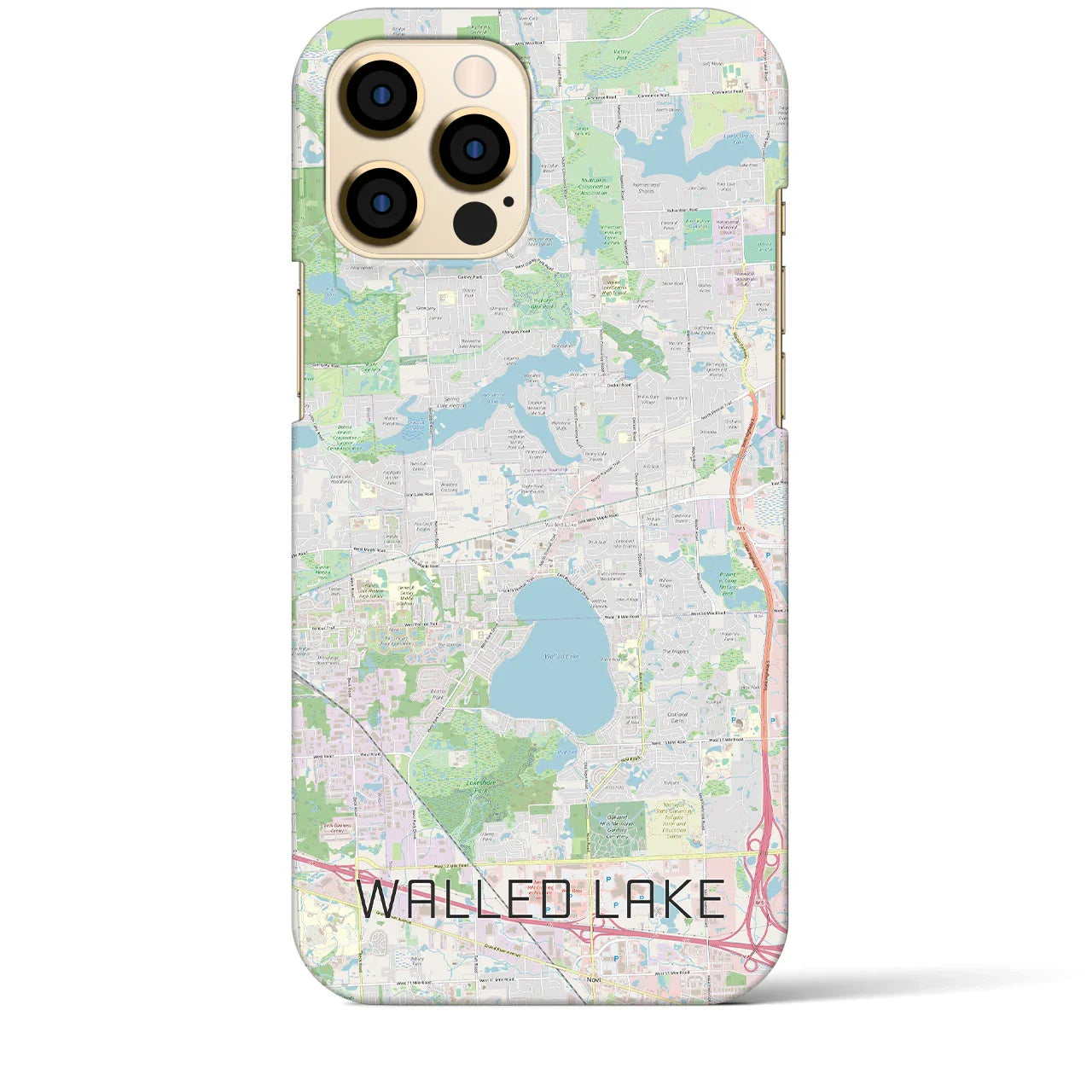 【ウォールドレイク(アメリカ)】地図柄iPhoneケース(バックカバータイプ)