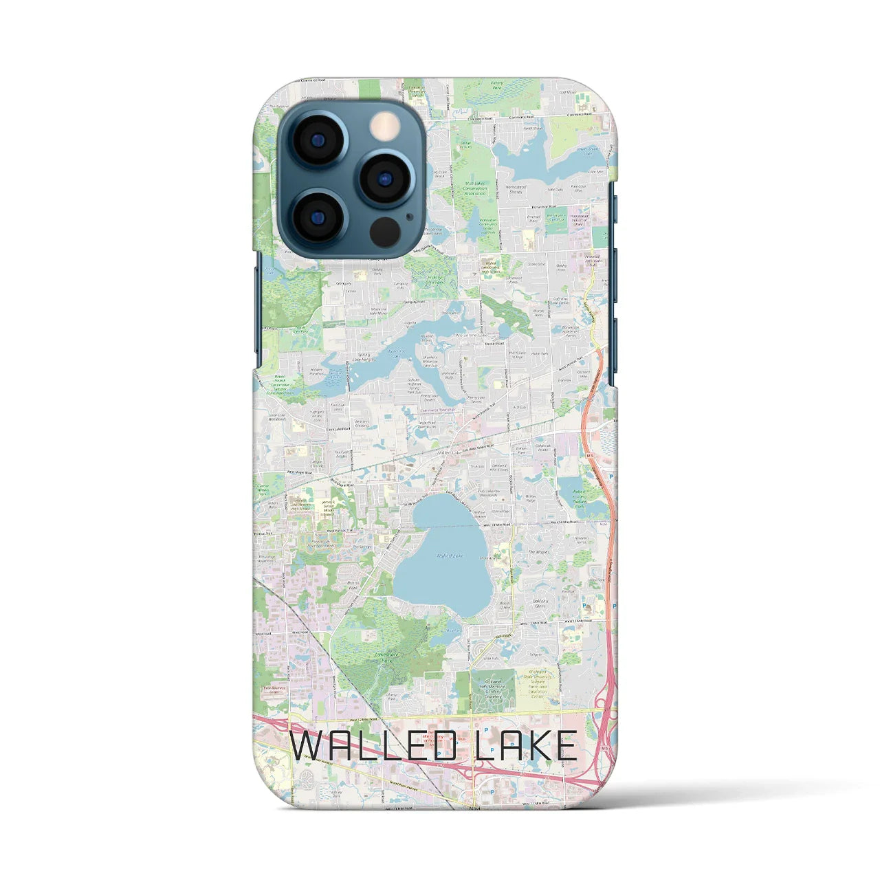 【ウォールドレイク(アメリカ)】地図柄iPhoneケース(バックカバータイプ)