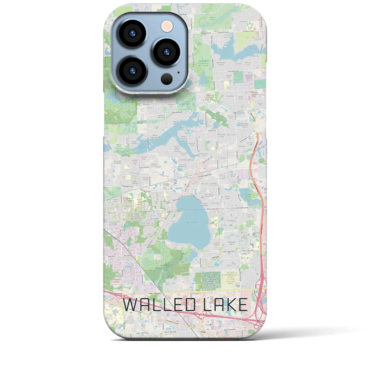【ウォールドレイク(アメリカ)】地図柄iPhoneケース(バックカバータイプ)