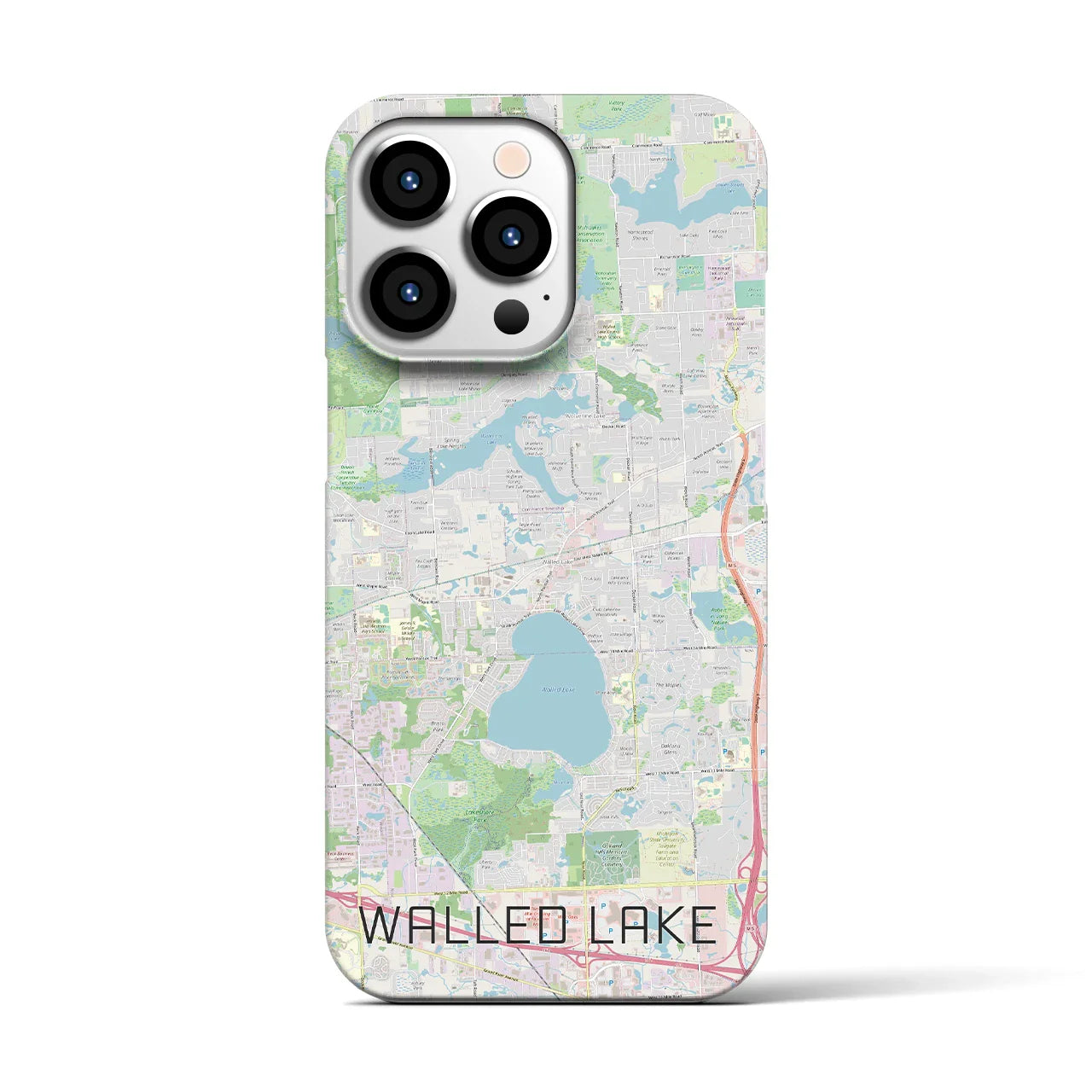 【ウォールドレイク(アメリカ)】地図柄iPhoneケース(バックカバータイプ)