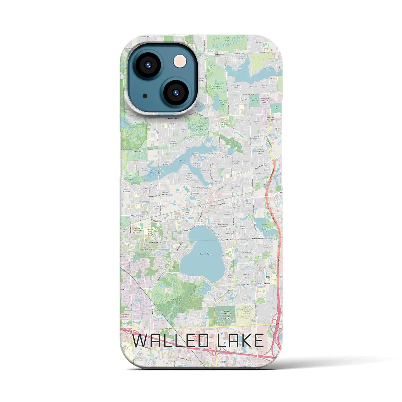 【ウォールドレイク(アメリカ)】地図柄iPhoneケース(バックカバータイプ)
