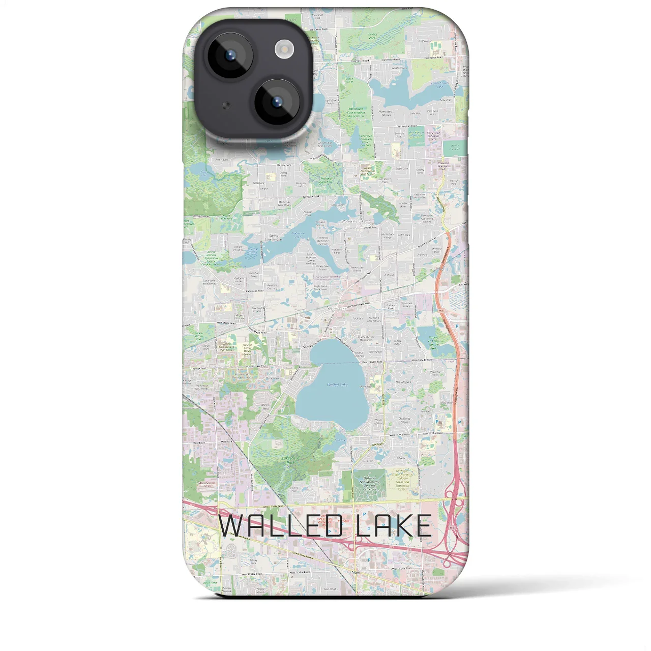 【ウォールドレイク(アメリカ)】地図柄iPhoneケース(バックカバータイプ)