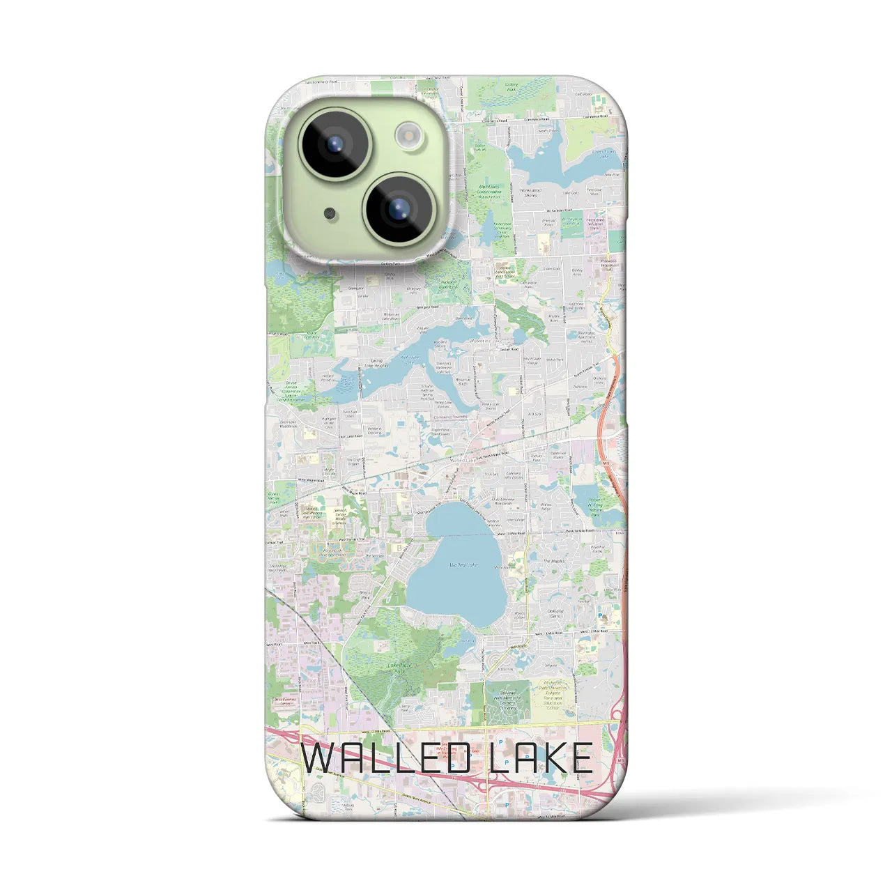 【ウォールドレイク(アメリカ)】地図柄iPhoneケース(バックカバータイプ)