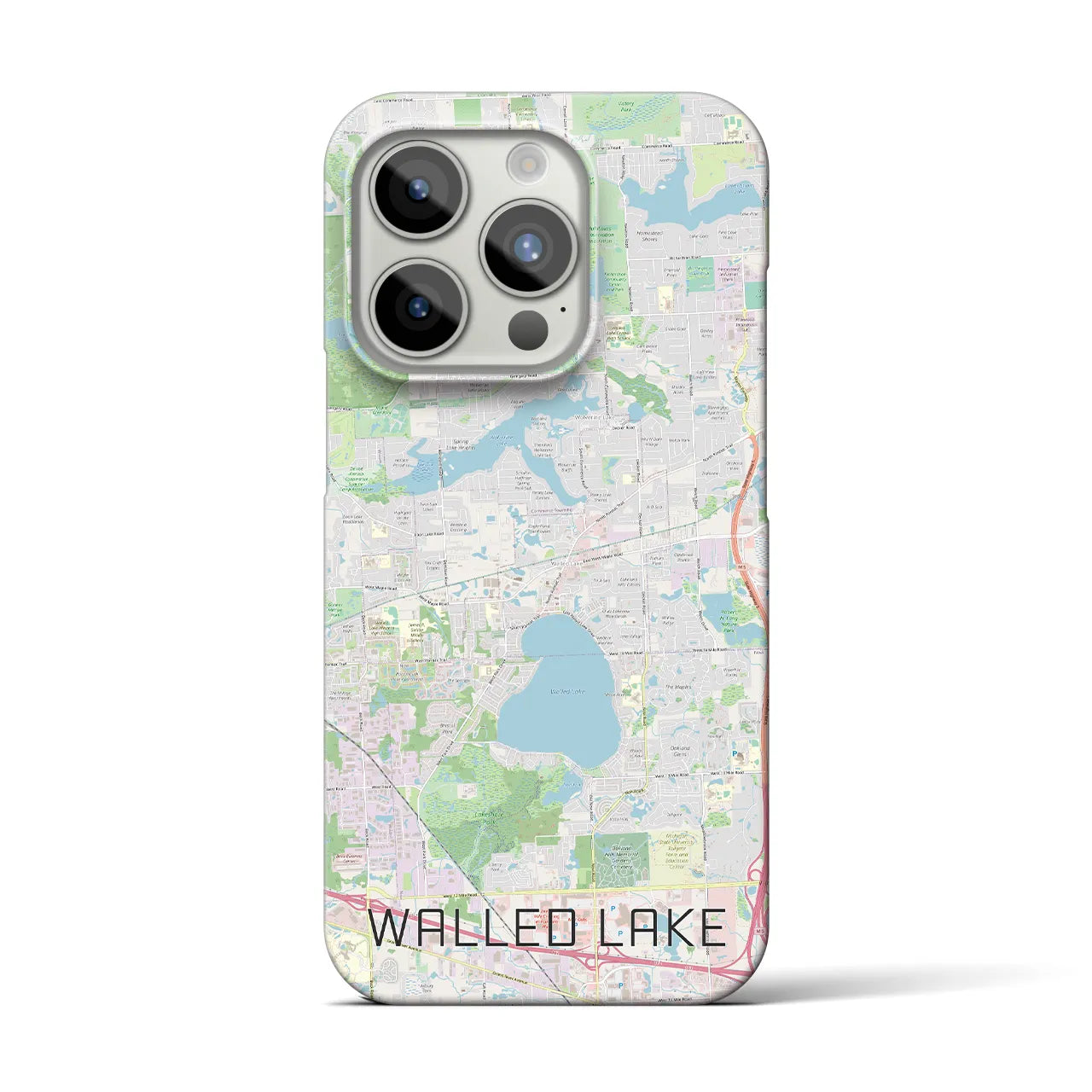 【ウォールドレイク(アメリカ)】地図柄iPhoneケース(バックカバータイプ)