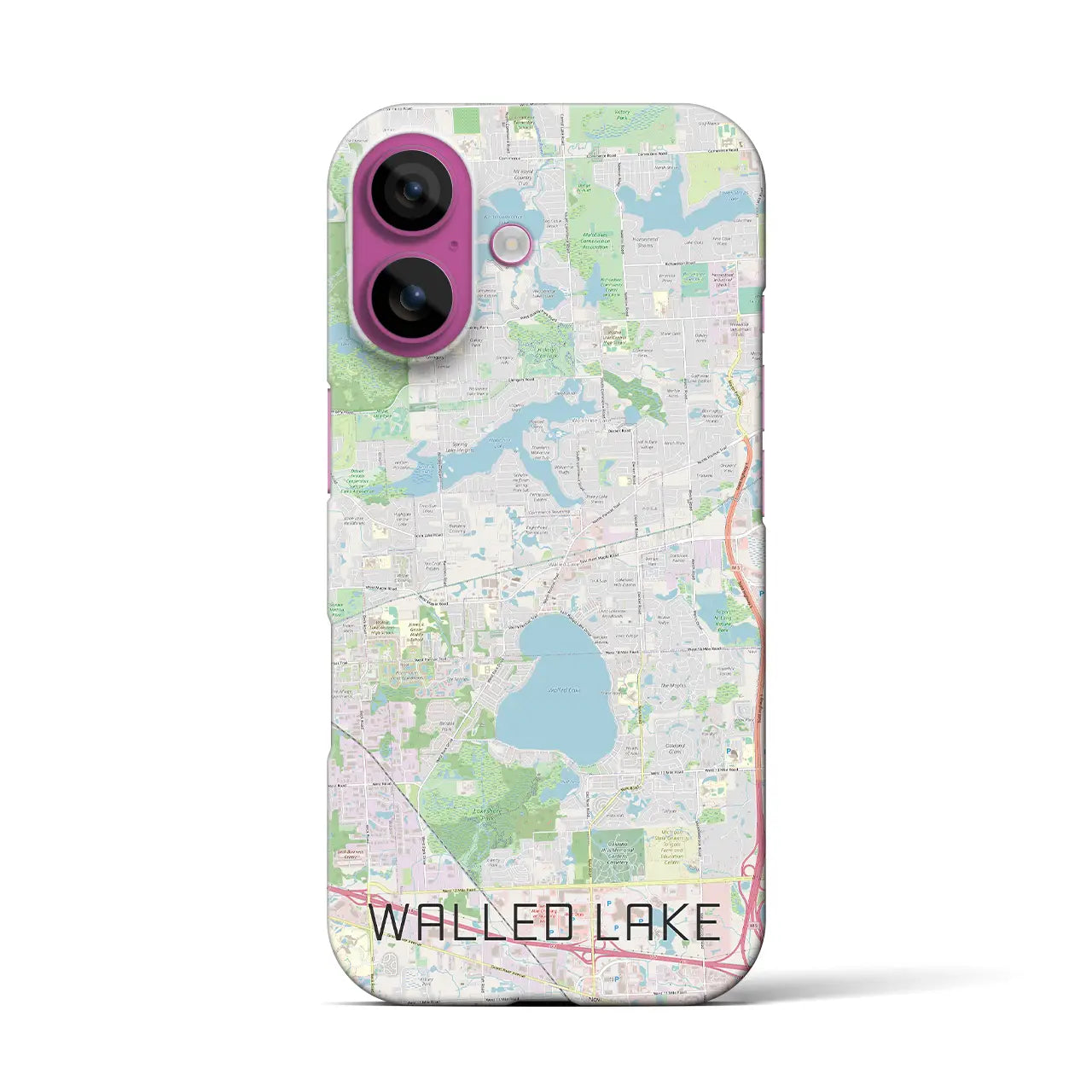 【ウォールドレイク(アメリカ)】地図柄iPhoneケース(バックカバータイプ)