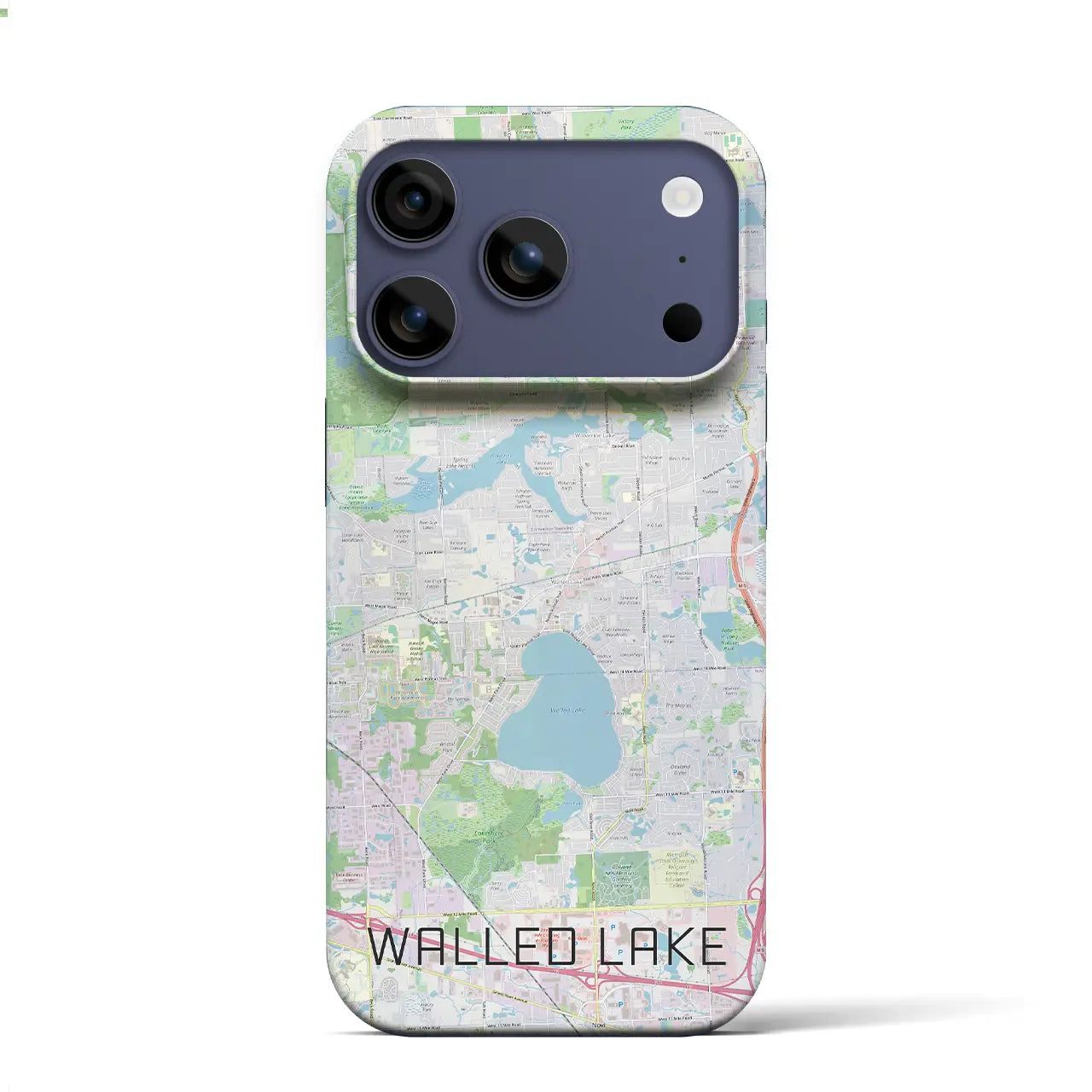 【ウォールドレイク(アメリカ)】地図柄iPhoneケース(バックカバータイプ)