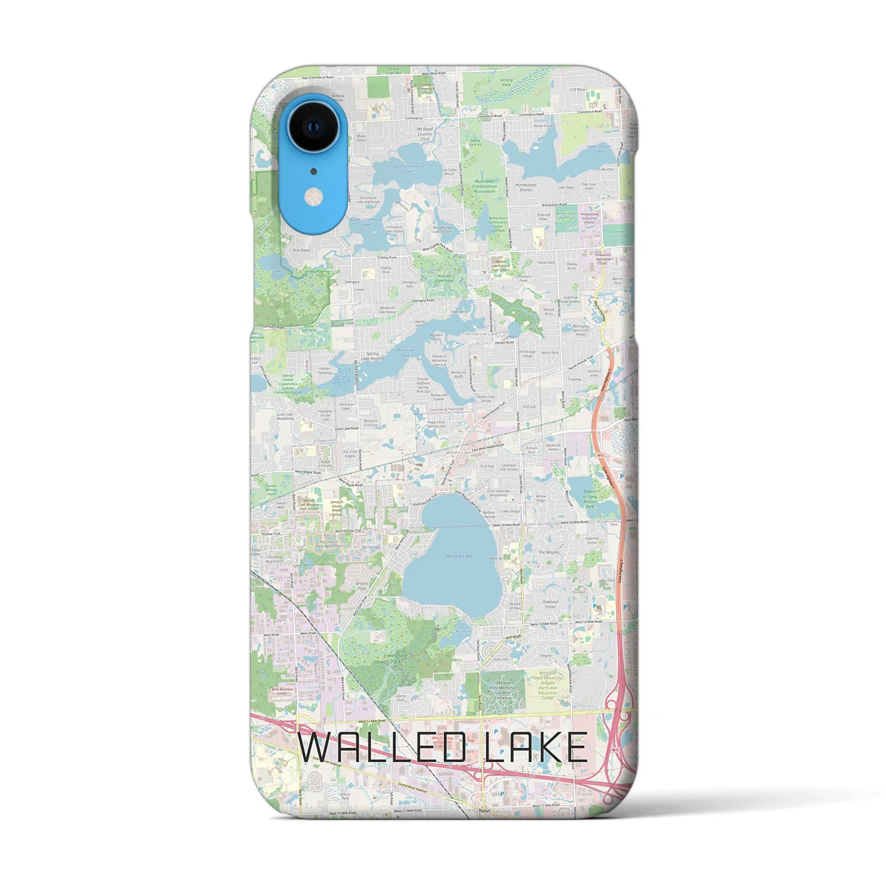 【ウォールドレイク(アメリカ)】地図柄iPhoneケース(バックカバータイプ)