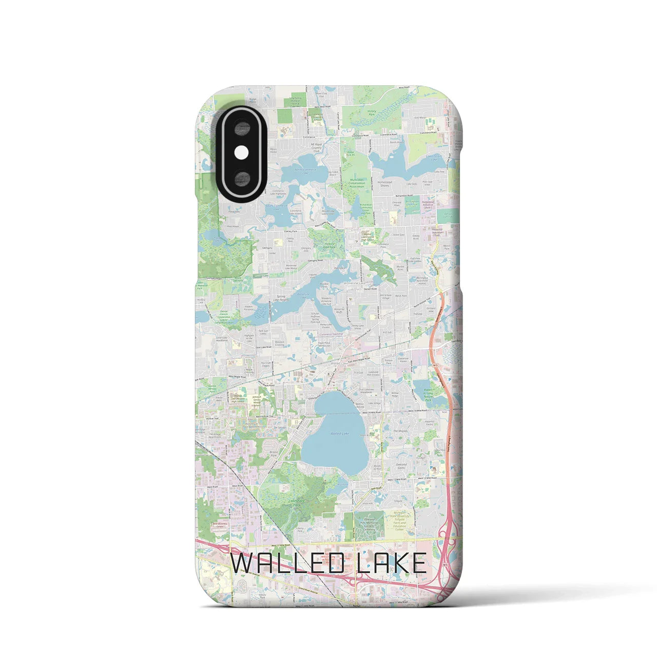 【ウォールドレイク(アメリカ)】地図柄iPhoneケース(バックカバータイプ)