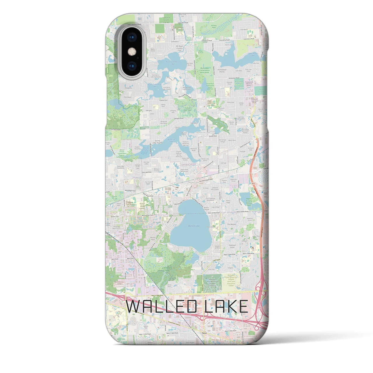 【ウォールドレイク(アメリカ)】地図柄iPhoneケース(バックカバータイプ)