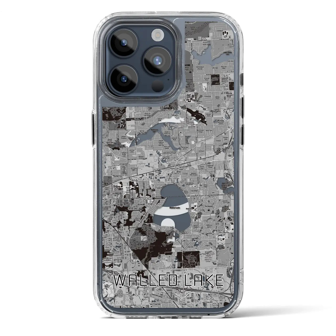 【ウォールドレイク(アメリカ)】地図柄iPhoneケース(MagSafeタイプ)
